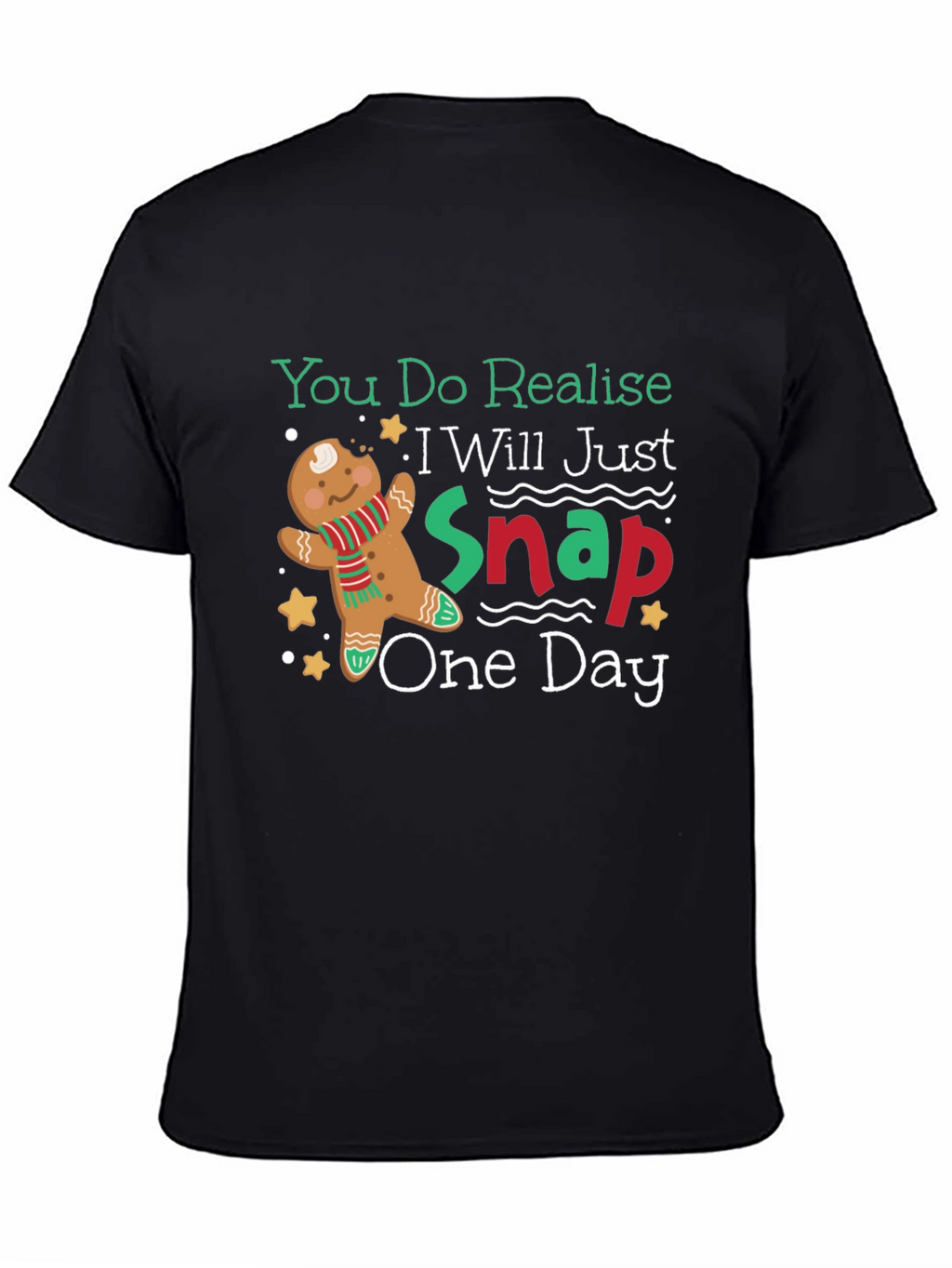 Gingerbread Snap T-Shirt - Funny Christmas Tee