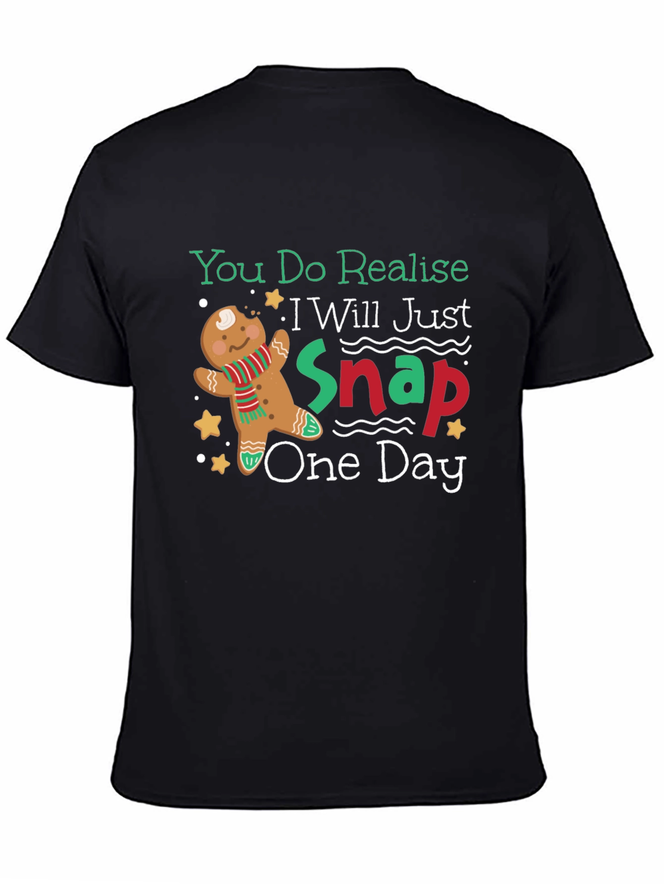 Gingerbread Snap T-Shirt - Funny Christmas Tee