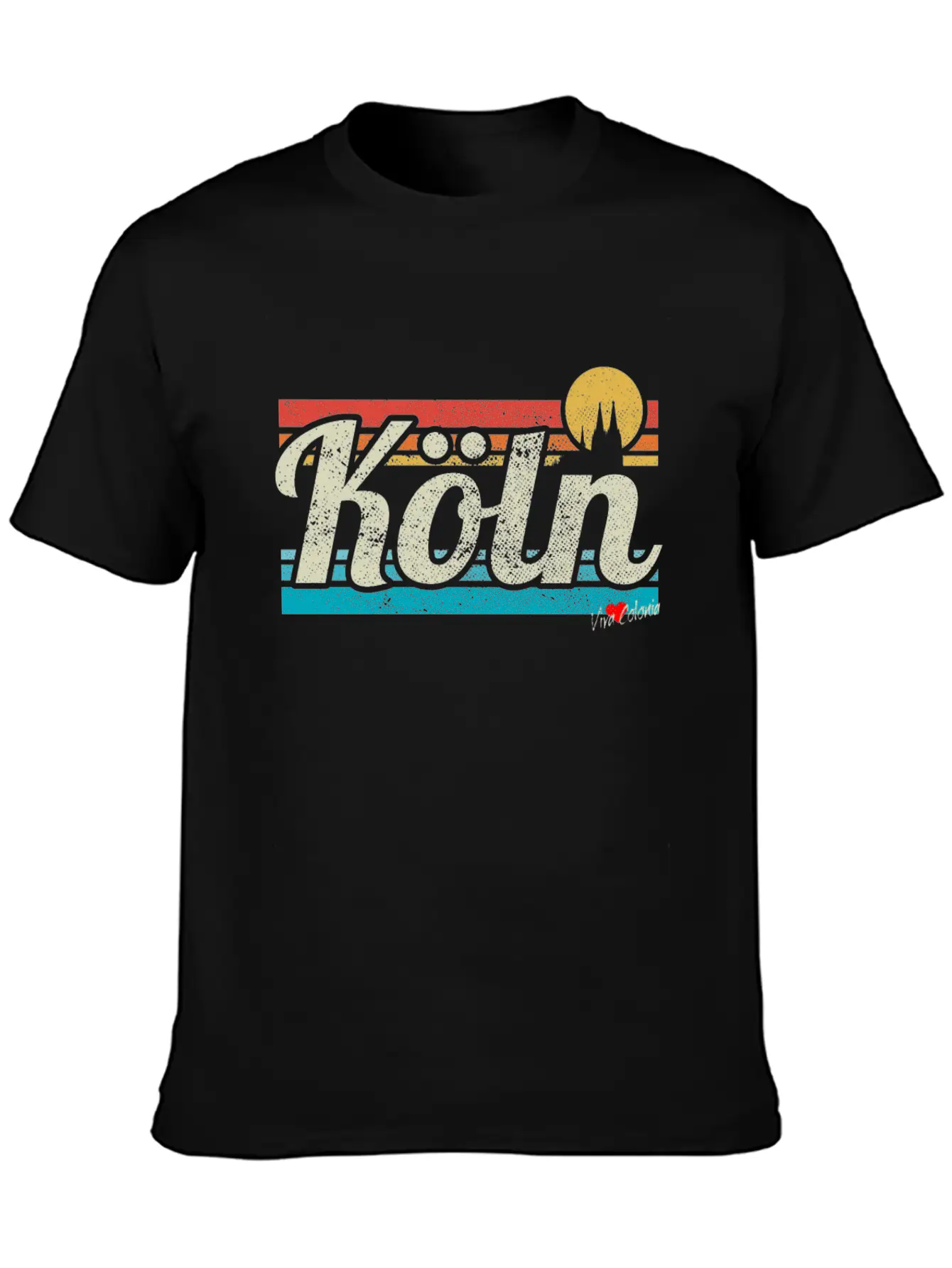 Köln Skyline Cologne Lover Retro Gift I Love Köln Stylish Everyday T-Shirt – Unisex Basic Cotton Tee