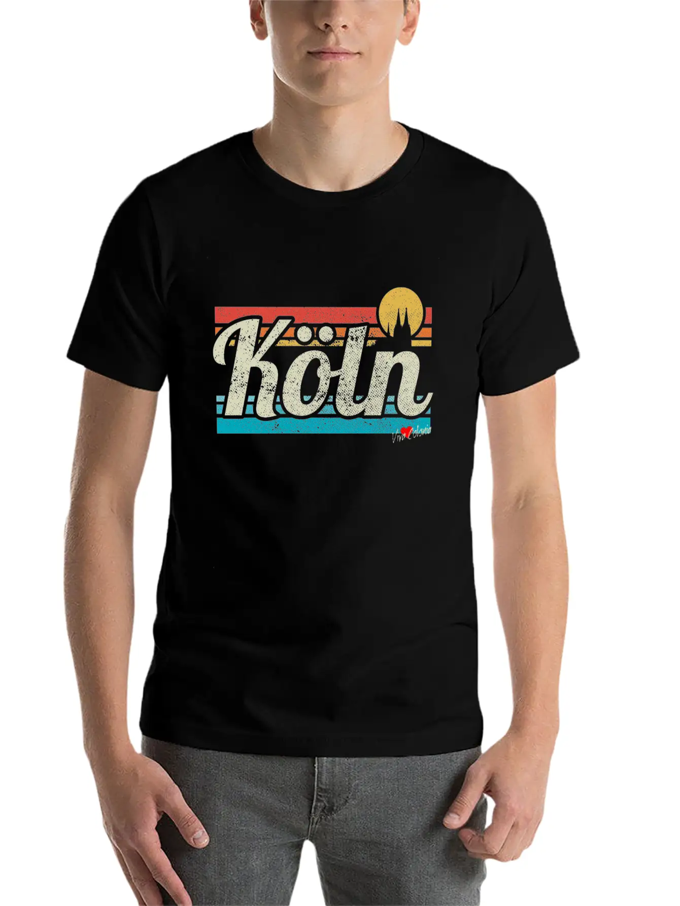 Köln Skyline Cologne Lover Retro Gift I Love Köln Stylish Everyday T-Shirt – Unisex Basic Cotton Tee
