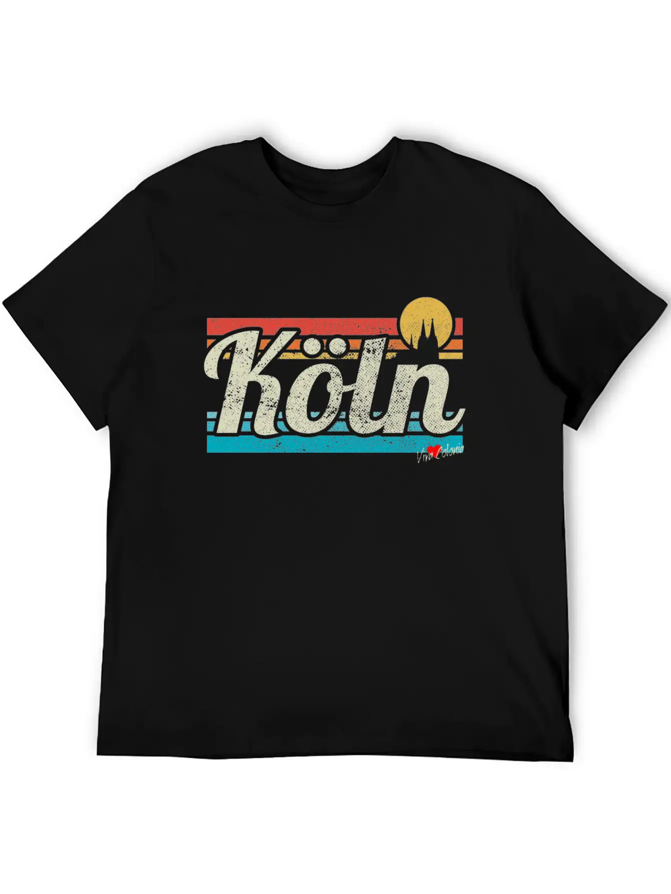 Köln Skyline Cologne Lover Retro Gift I Love Köln Stylish Everyday T-Shirt – Unisex Basic Cotton Tee