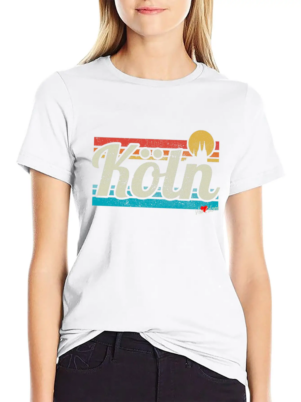 Köln Skyline Cologne Lover Retro Gift I Love Köln Stylish Everyday T-Shirt – Unisex Basic Cotton Tee