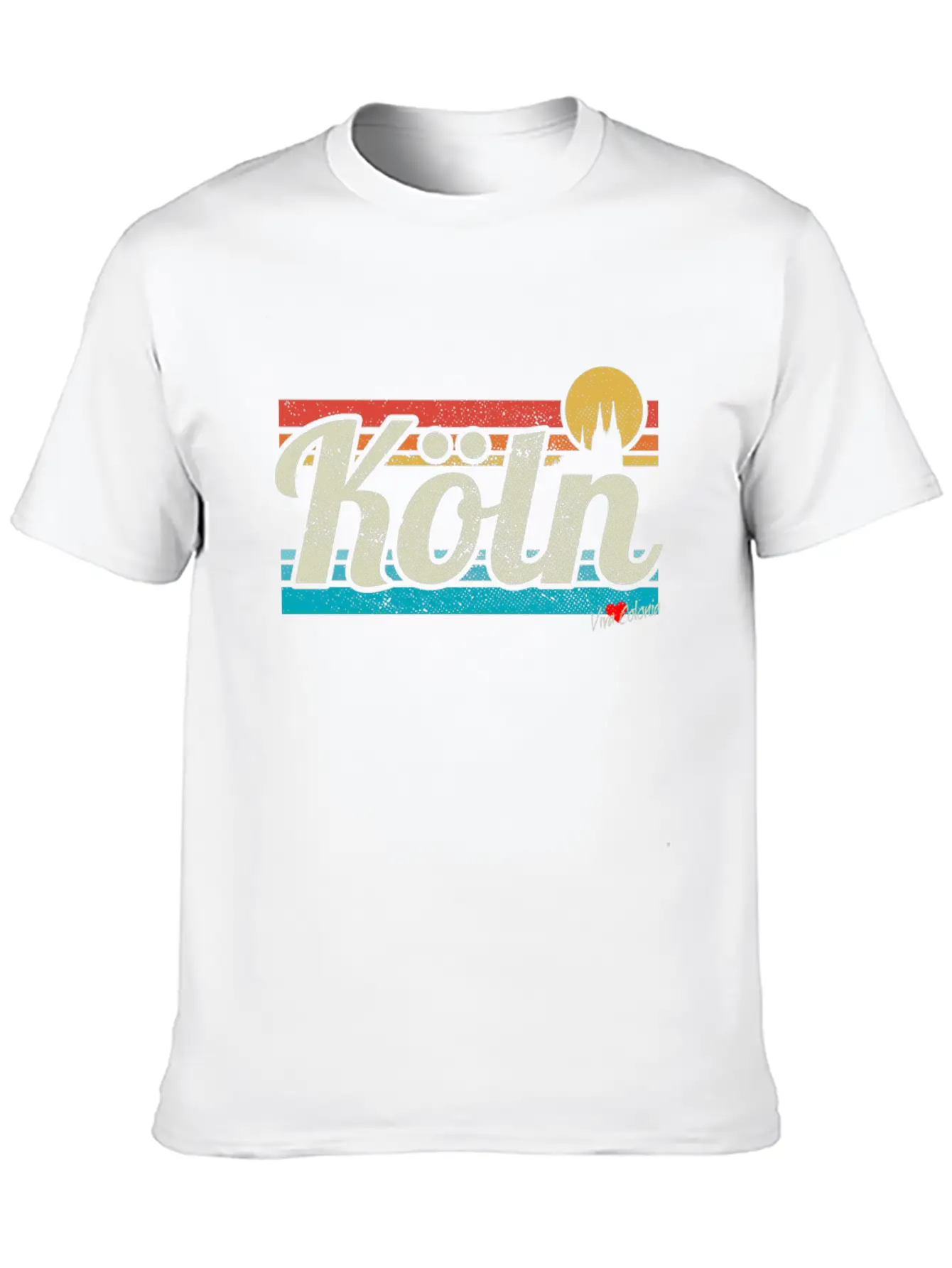 Köln Skyline Cologne Lover Retro Gift I Love Köln Stylish Everyday T-Shirt – Unisex Basic Cotton Tee