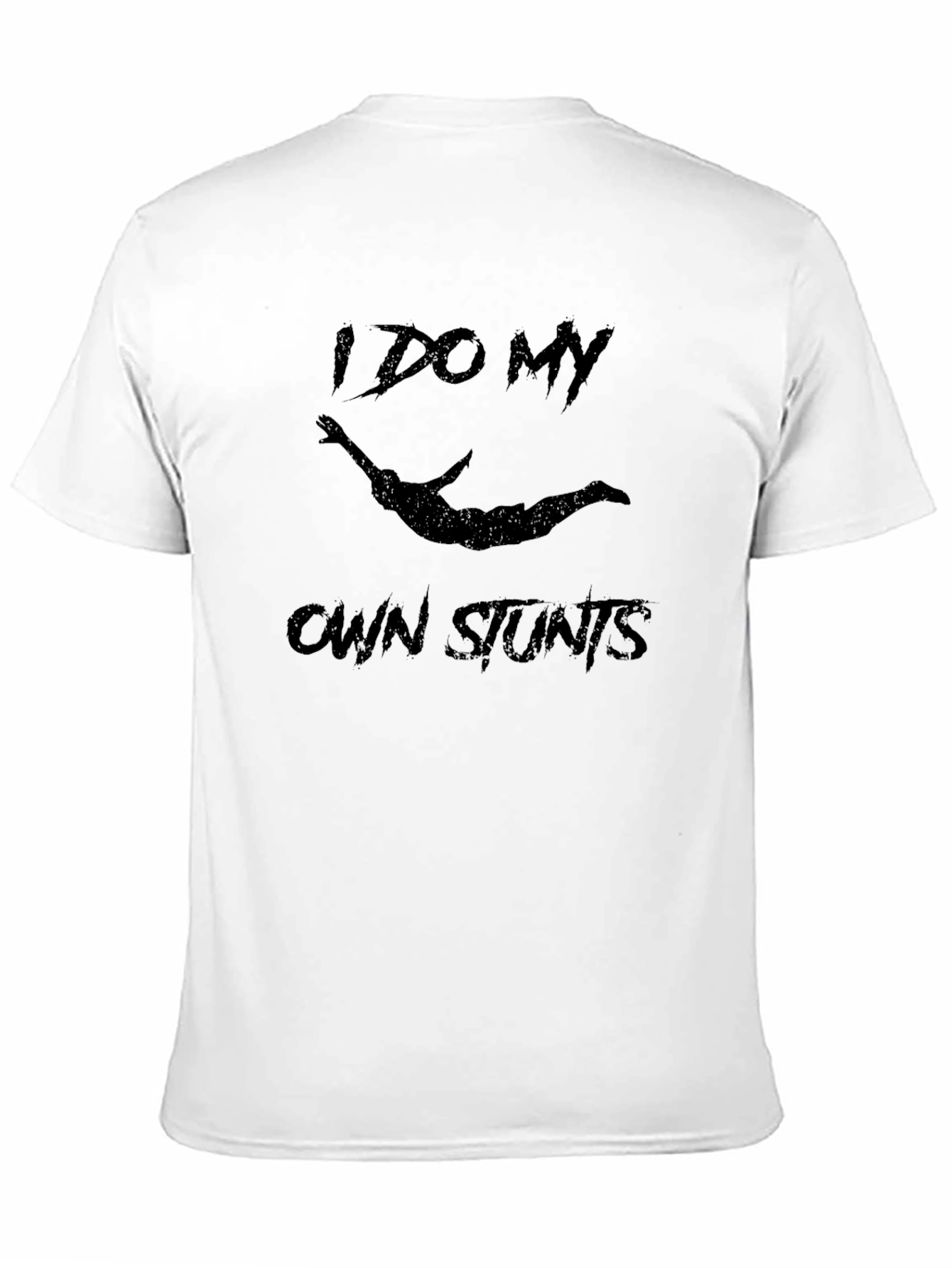 I Do My Own Stunts Black Graphic Tee