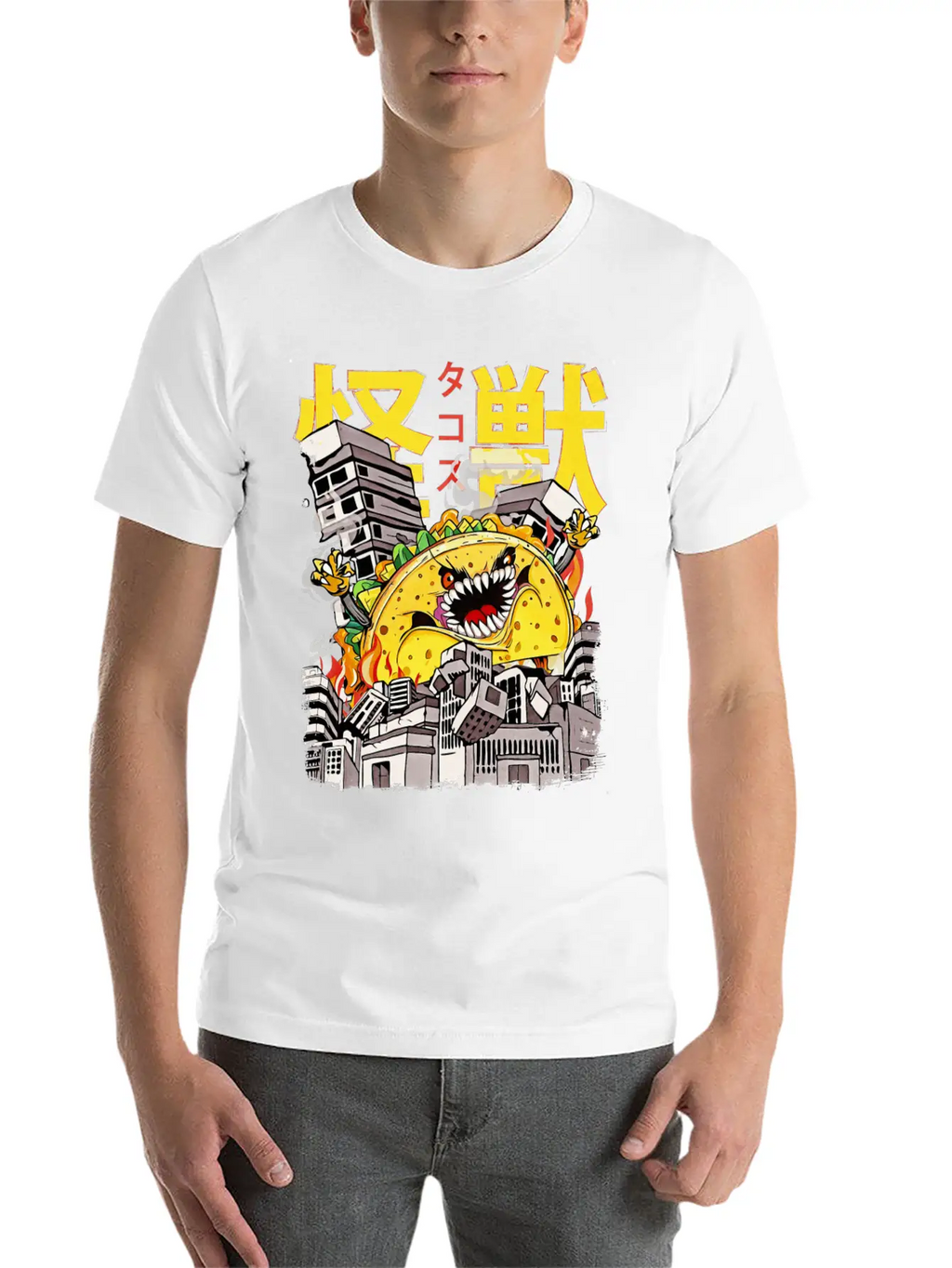 Kaiju Taco Japanese Anime Monster Mexican Food Essential Cotton Tee For Daily Outfits – Unisex Style