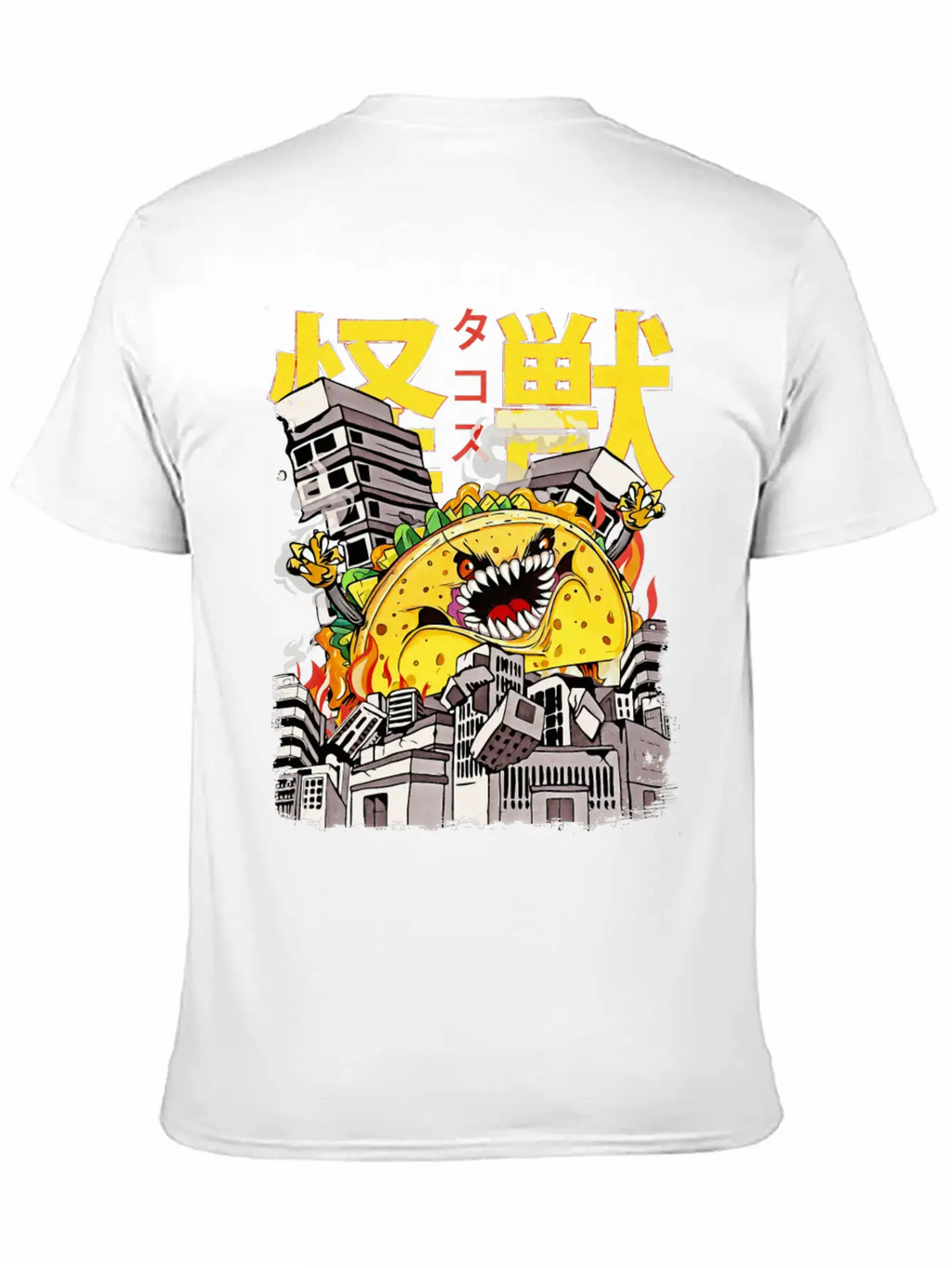 Kaiju Taco Japanese Anime Monster Mexican Food Essential Cotton Tee For Daily Outfits – Unisex Style
