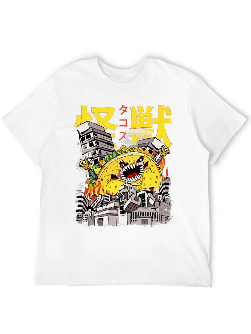 Kaiju Taco Japanese Anime Monster Mexican Food Essential Cotton Tee For Daily Outfits – Unisex Style