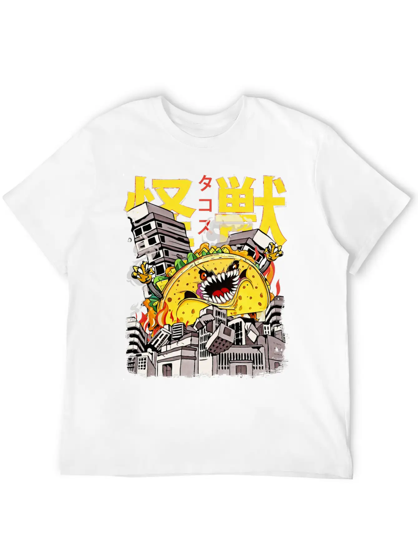 Kaiju Taco Japanese Anime Monster Mexican Food Essential Cotton Tee For Daily Outfits – Unisex Style