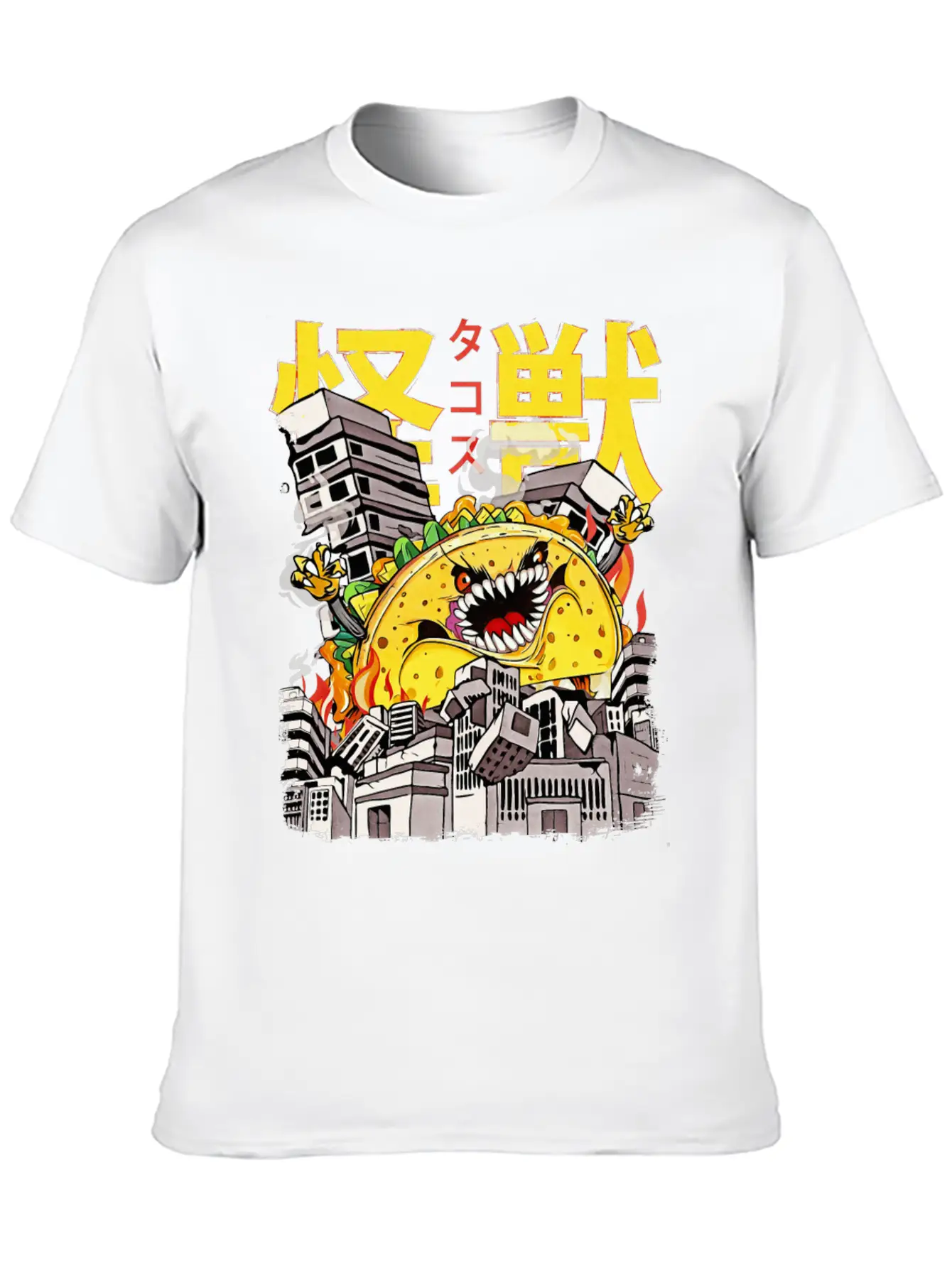 Kaiju Taco Japanese Anime Monster Mexican Food Essential Cotton Tee For Daily Outfits – Unisex Style