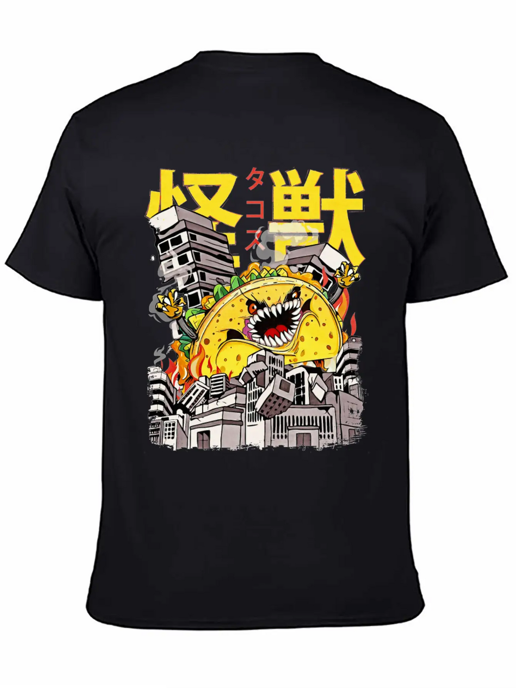Kaiju Taco Japanese Anime Monster Mexican Food Essential Cotton Tee For Daily Outfits – Unisex Style