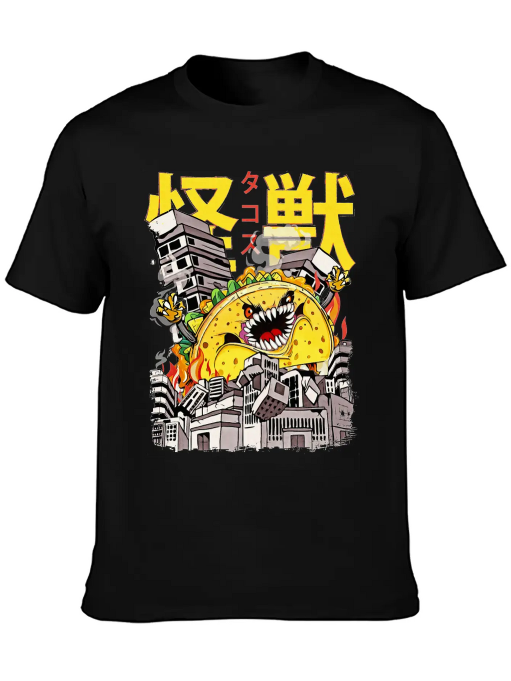 Kaiju Taco Japanese Anime Monster Mexican Food Essential Cotton Tee For Daily Outfits – Unisex Style
