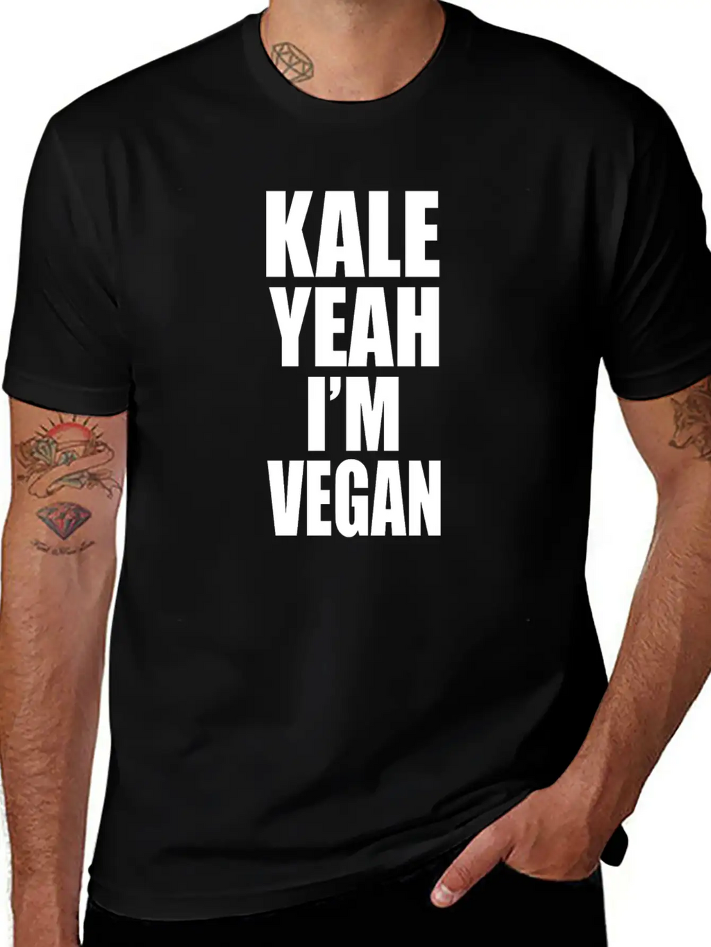 Kale Yeah Im Vegan Breathable Soft Cotton T-Shirt – Timeless Casual Look