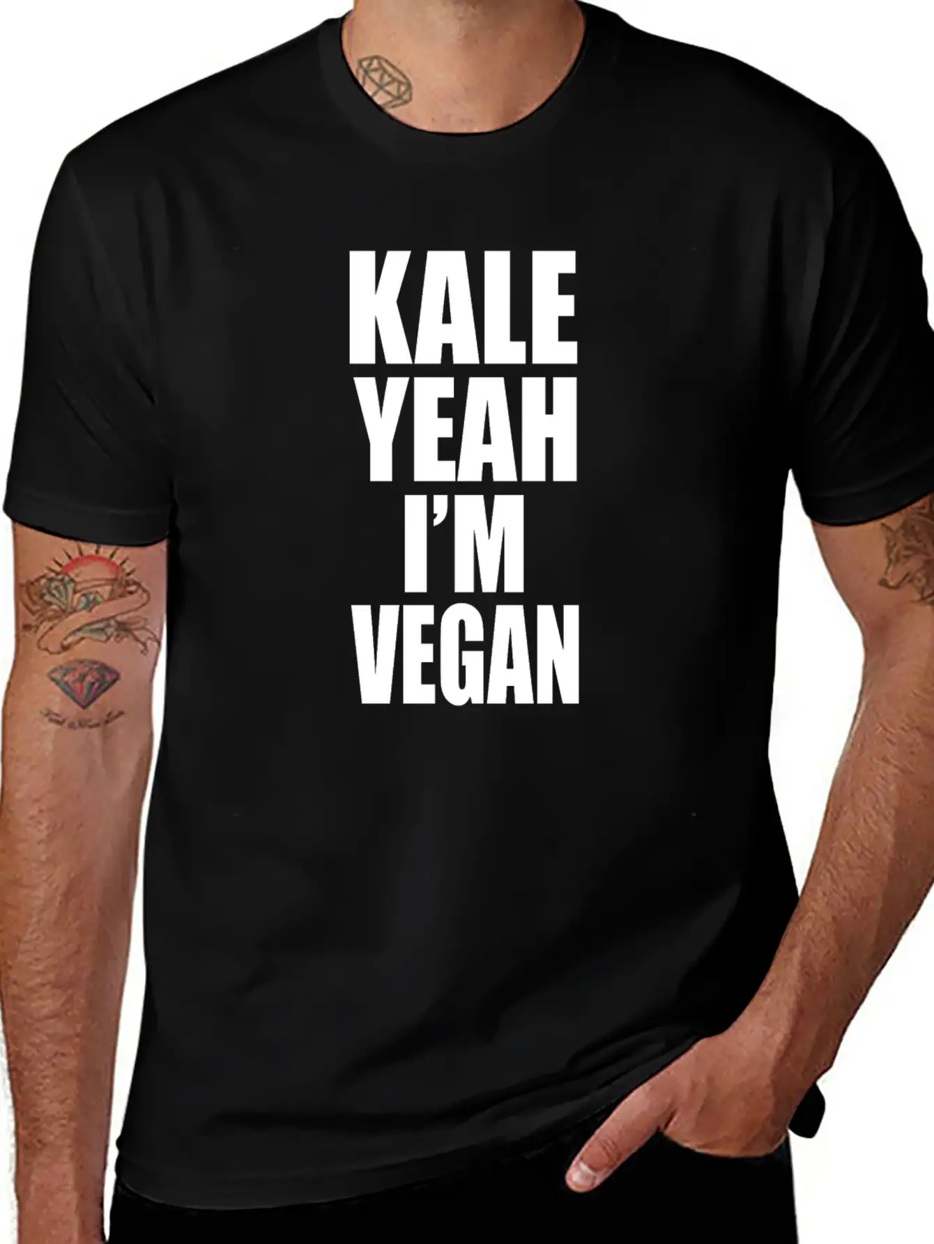 Kale Yeah Im Vegan Breathable Soft Cotton T-Shirt – Timeless Casual Look