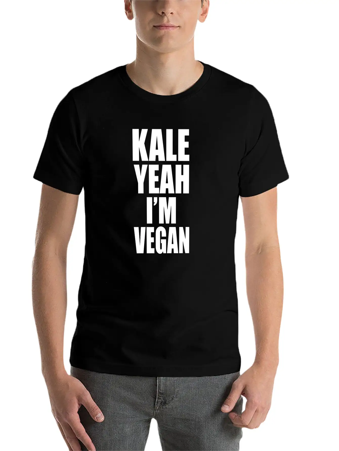 Kale Yeah Im Vegan Breathable Soft Cotton T-Shirt – Timeless Casual Look
