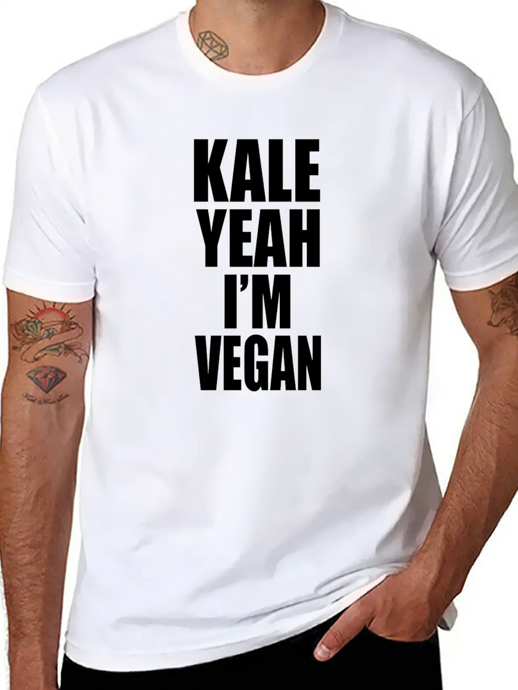 Kale Yeah Im Vegan Breathable Soft Cotton T-Shirt – Timeless Casual Look