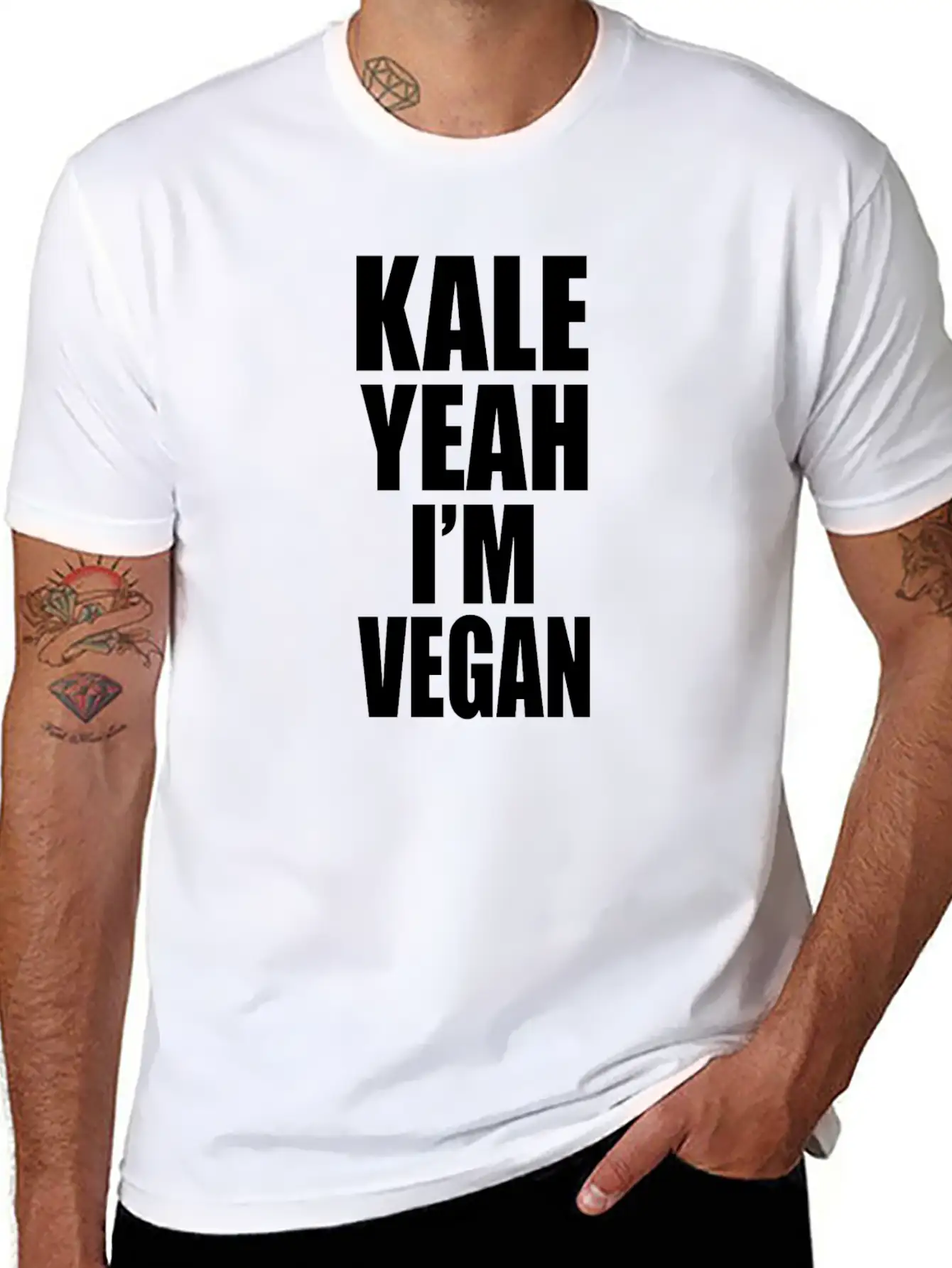 Kale Yeah Im Vegan Breathable Soft Cotton T-Shirt – Timeless Casual Look