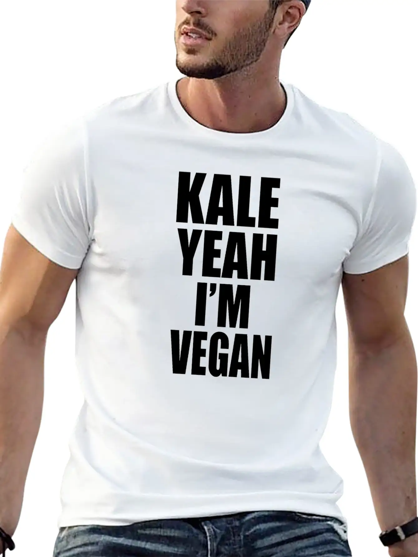 Kale Yeah Im Vegan Breathable Soft Cotton T-Shirt – Timeless Casual Look