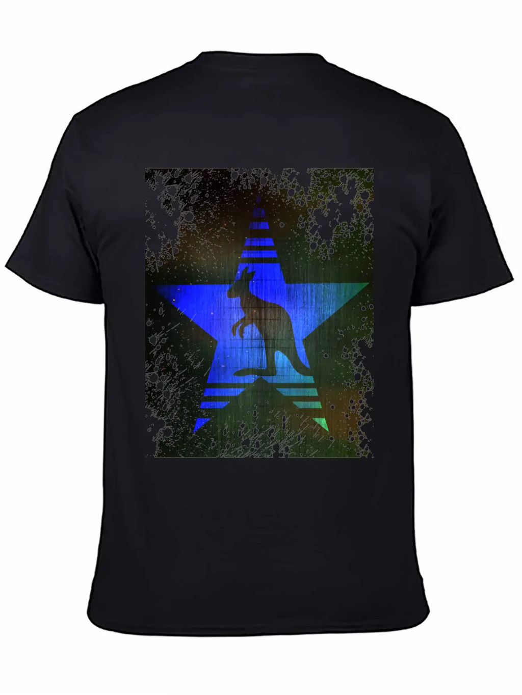 Kangaroo Blue Star Unisex Casual T-Shirt – Clean Design For Daily Comfort