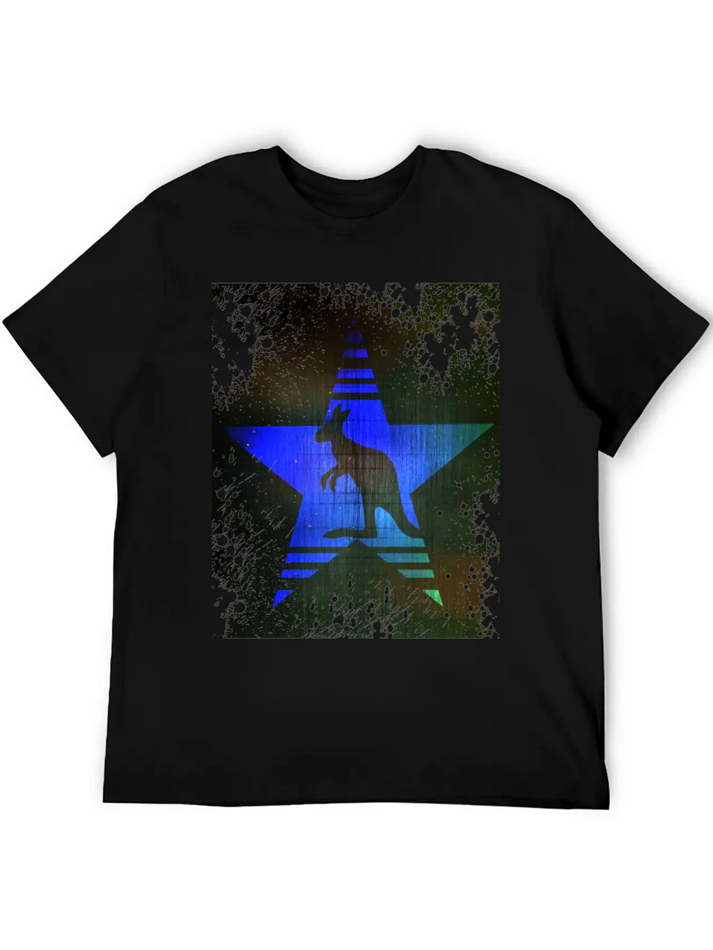 Kangaroo Blue Star Unisex Casual T-Shirt – Clean Design For Daily Comfort
