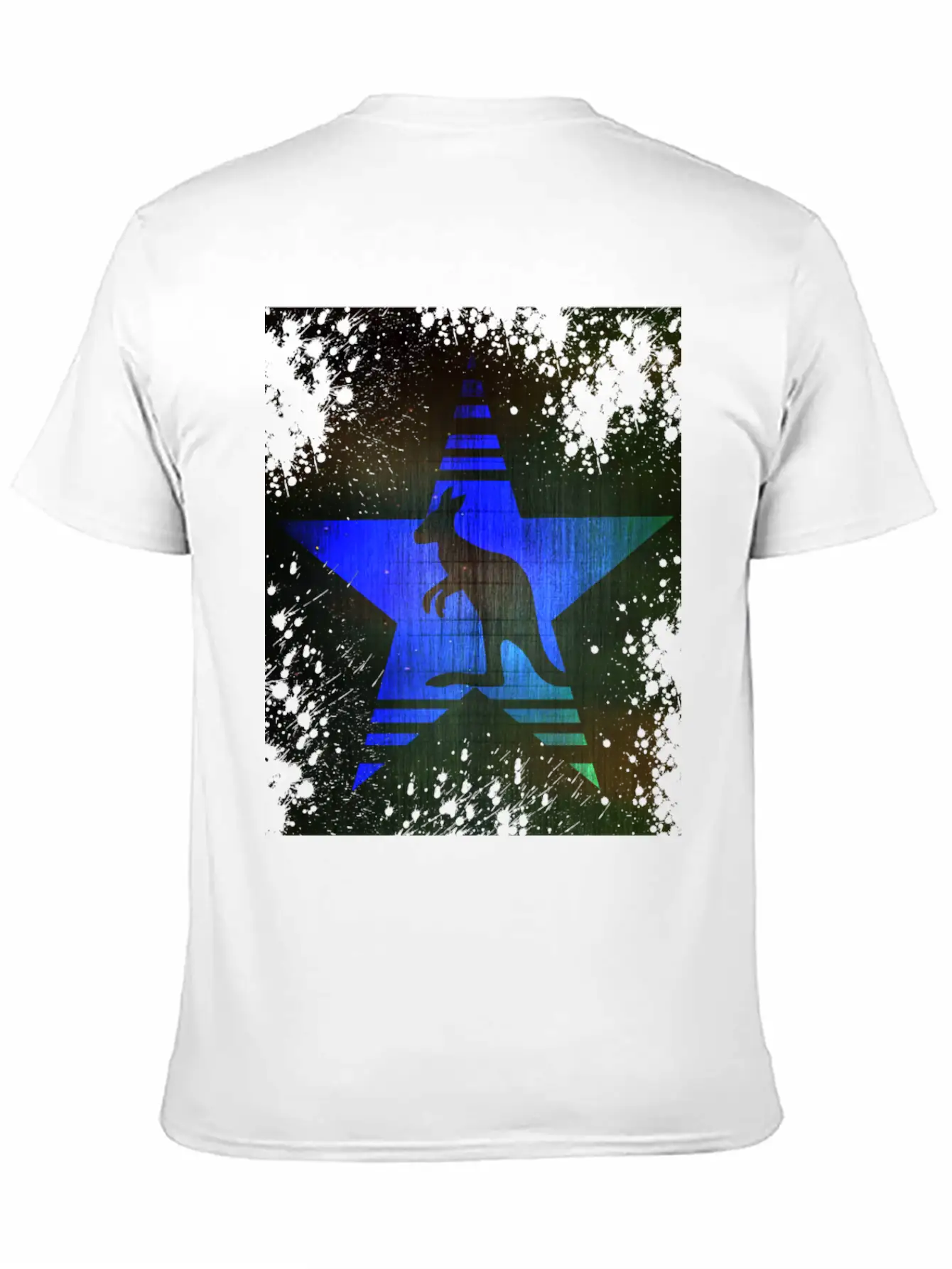 Kangaroo Blue Star Unisex Casual T-Shirt – Clean Design For Daily Comfort