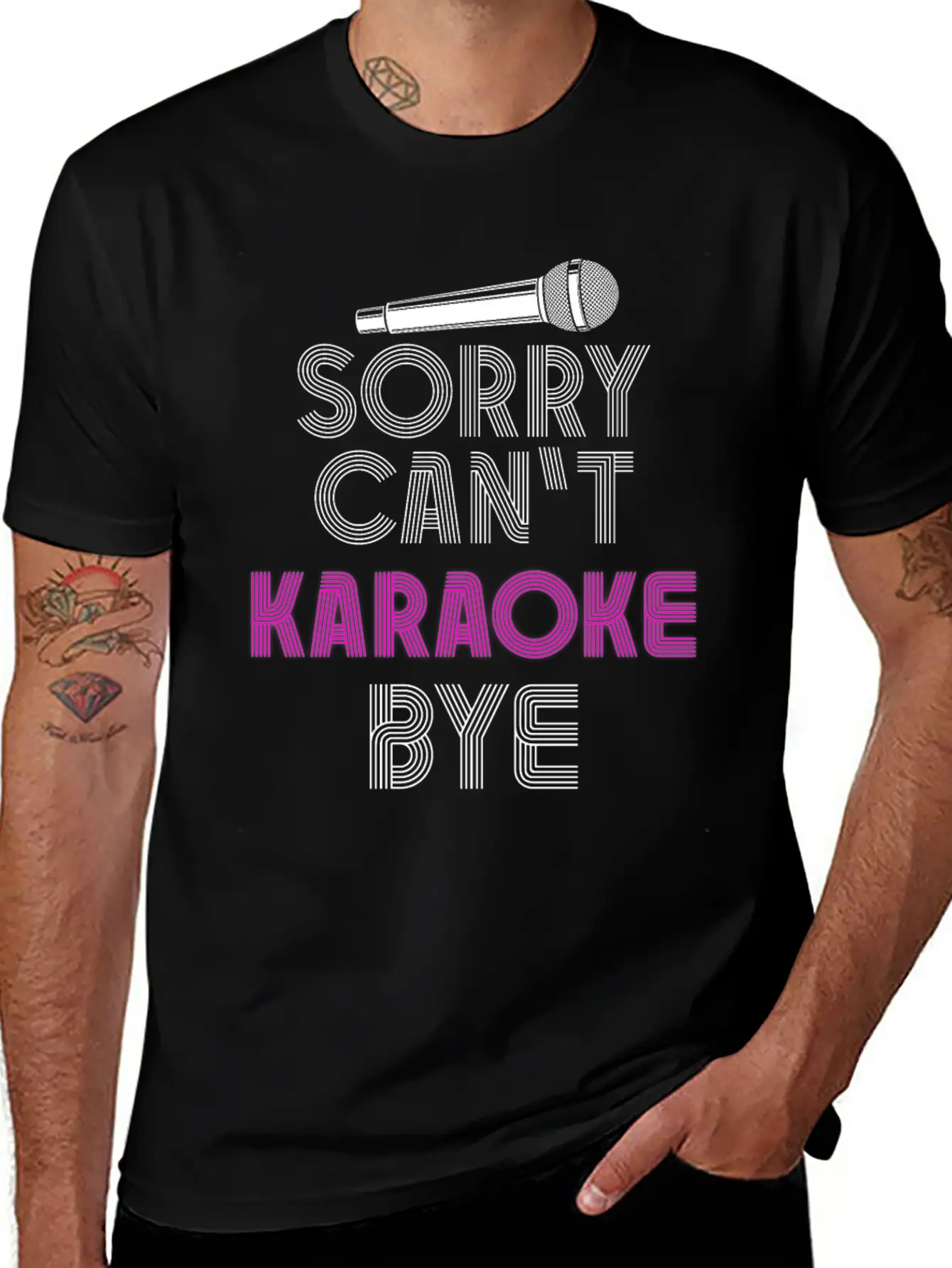 Karaoke Singer 80s Retro Sorry. Classic Cotton Tee – Unisex Comfort For Any Season