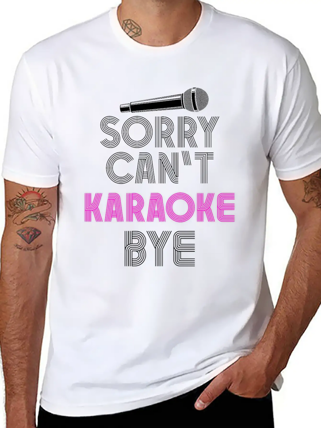 Karaoke Singer 80s Retro Sorry. Classic Cotton Tee – Unisex Comfort For Any Season