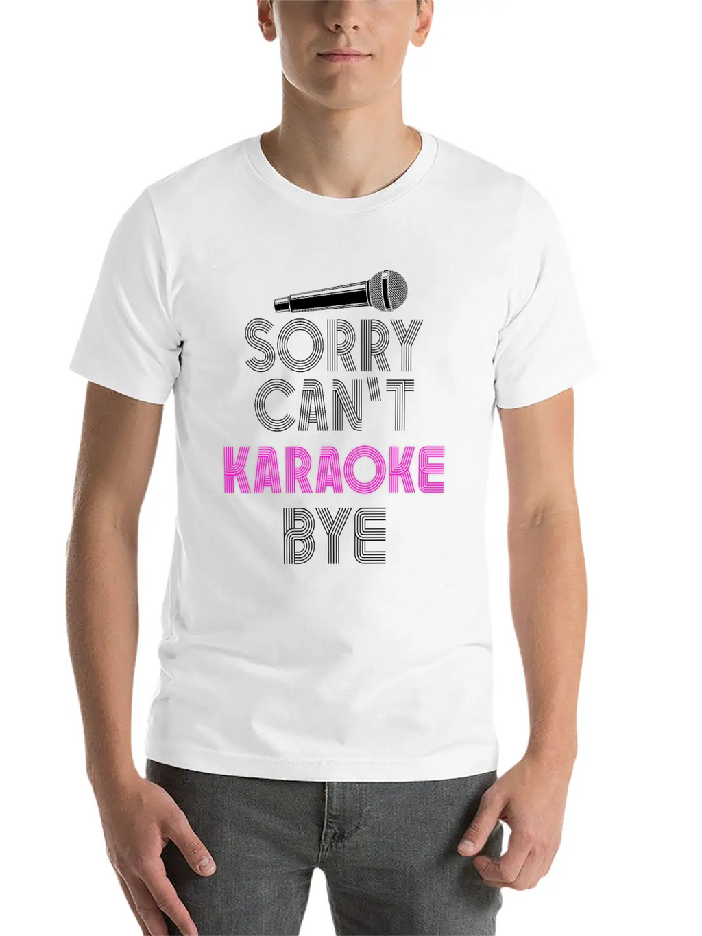 Karaoke Singer 80s Retro Sorry. Classic Cotton Tee – Unisex Comfort For Any Season