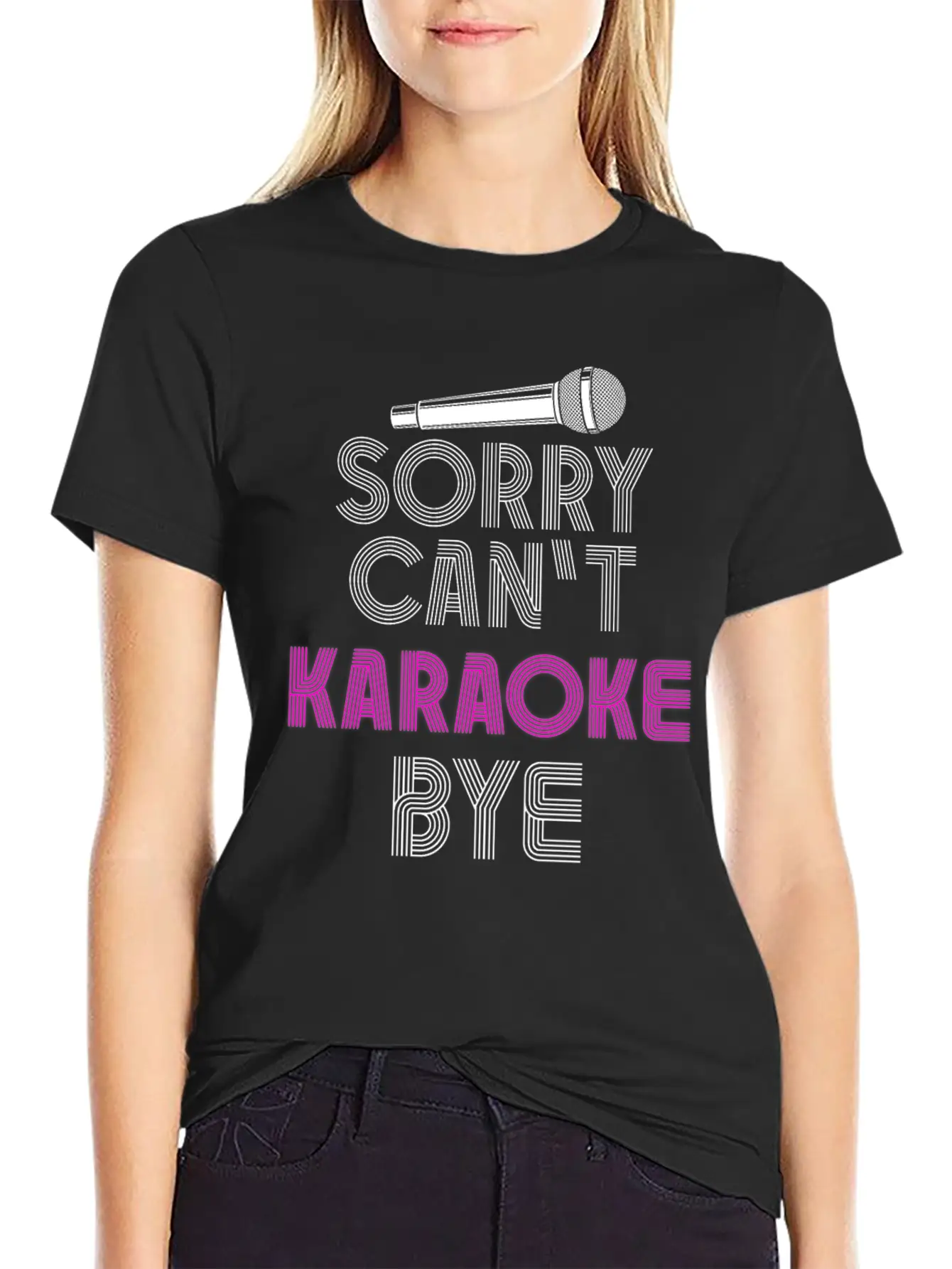 Karaoke Singer 80s Retro Sorry. Classic Cotton Tee – Unisex Comfort For Any Season