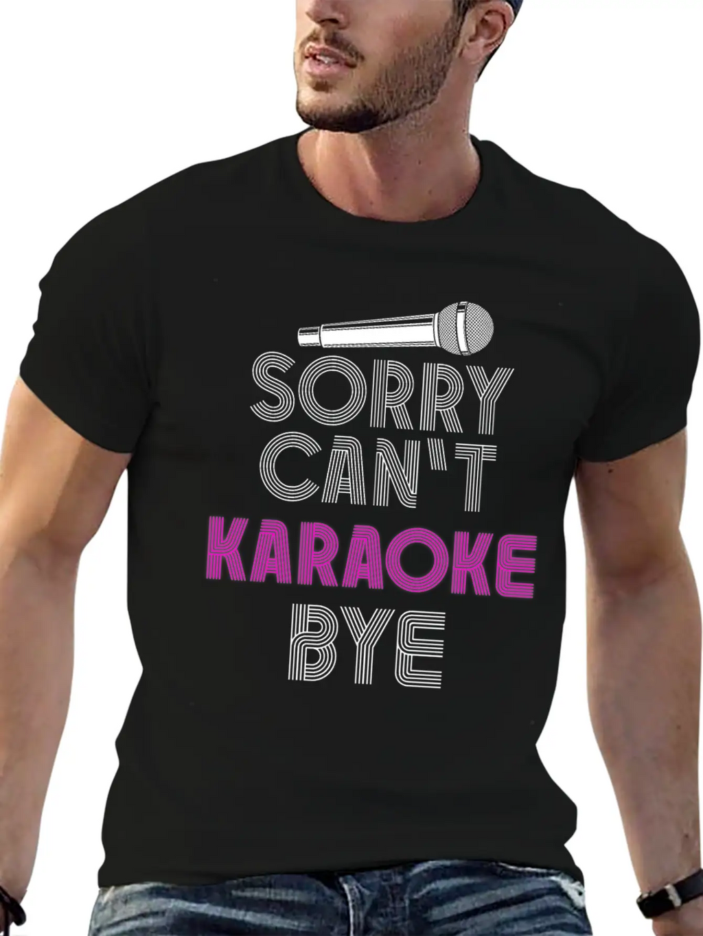 Karaoke Singer 80s Retro Sorry. Classic Cotton Tee – Unisex Comfort For Any Season