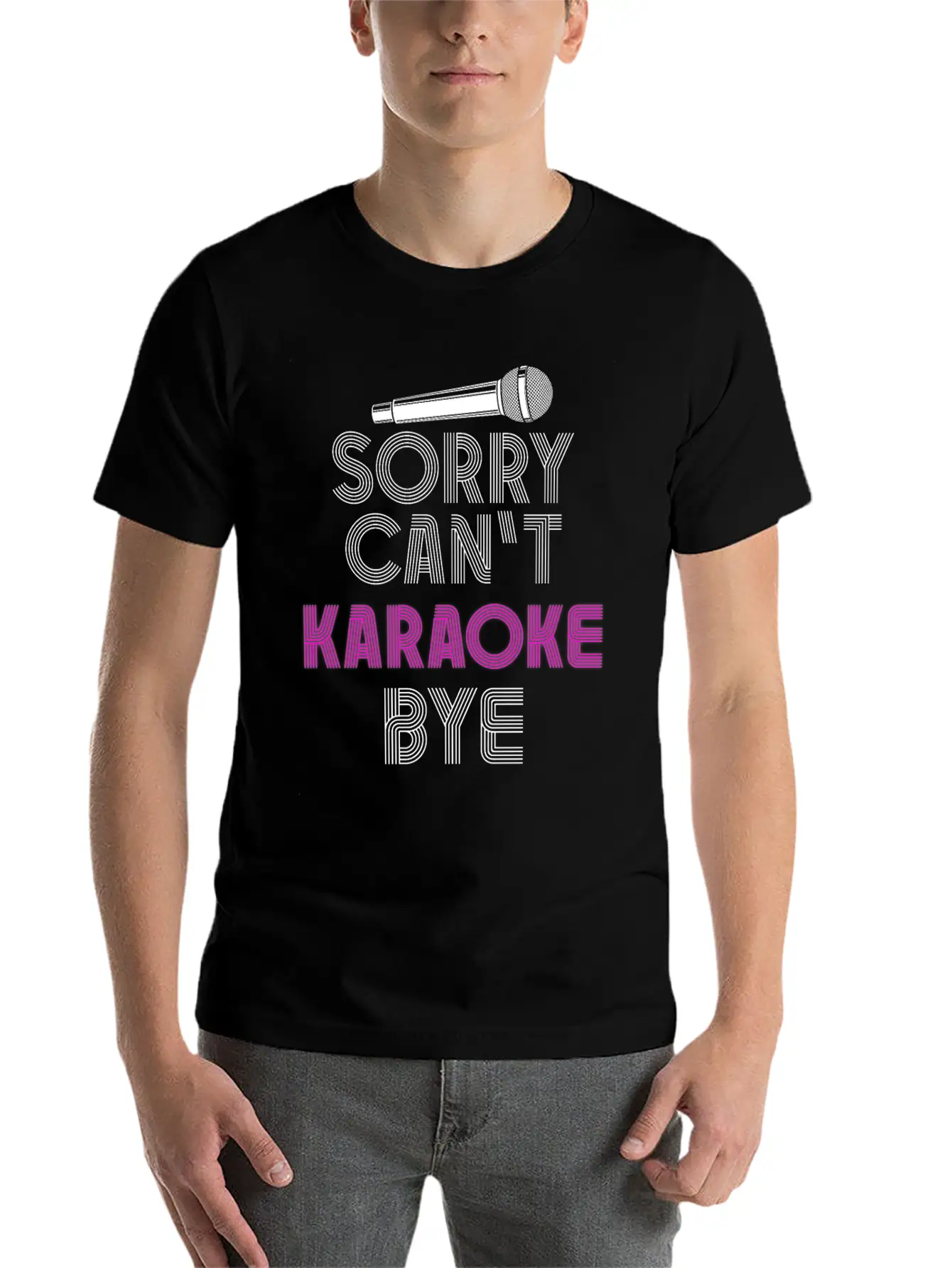 Karaoke Singer 80s Retro Sorry. Classic Cotton Tee – Unisex Comfort For Any Season
