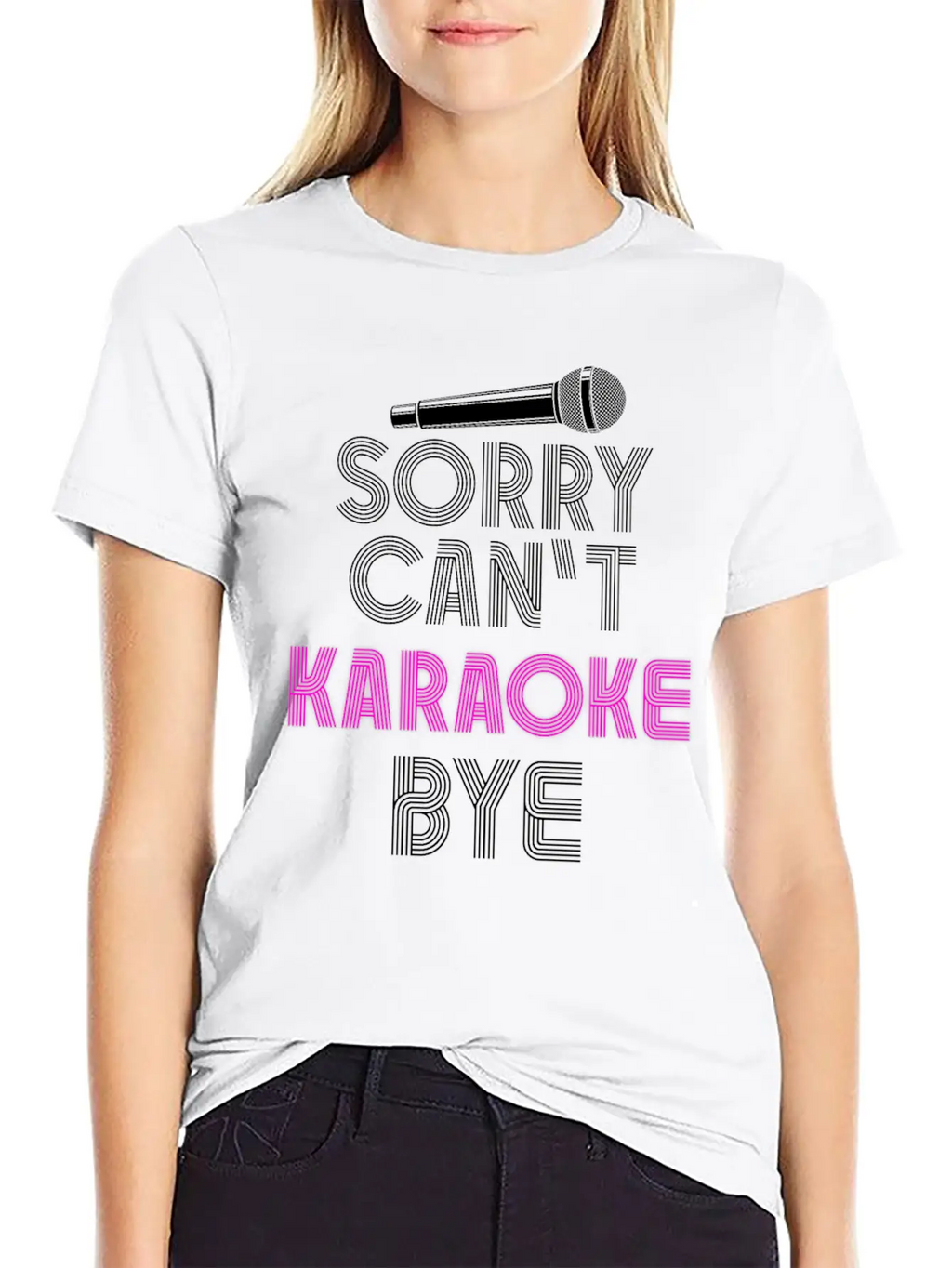 Karaoke Singer 80s Retro Sorry. Classic Cotton Tee – Unisex Comfort For Any Season