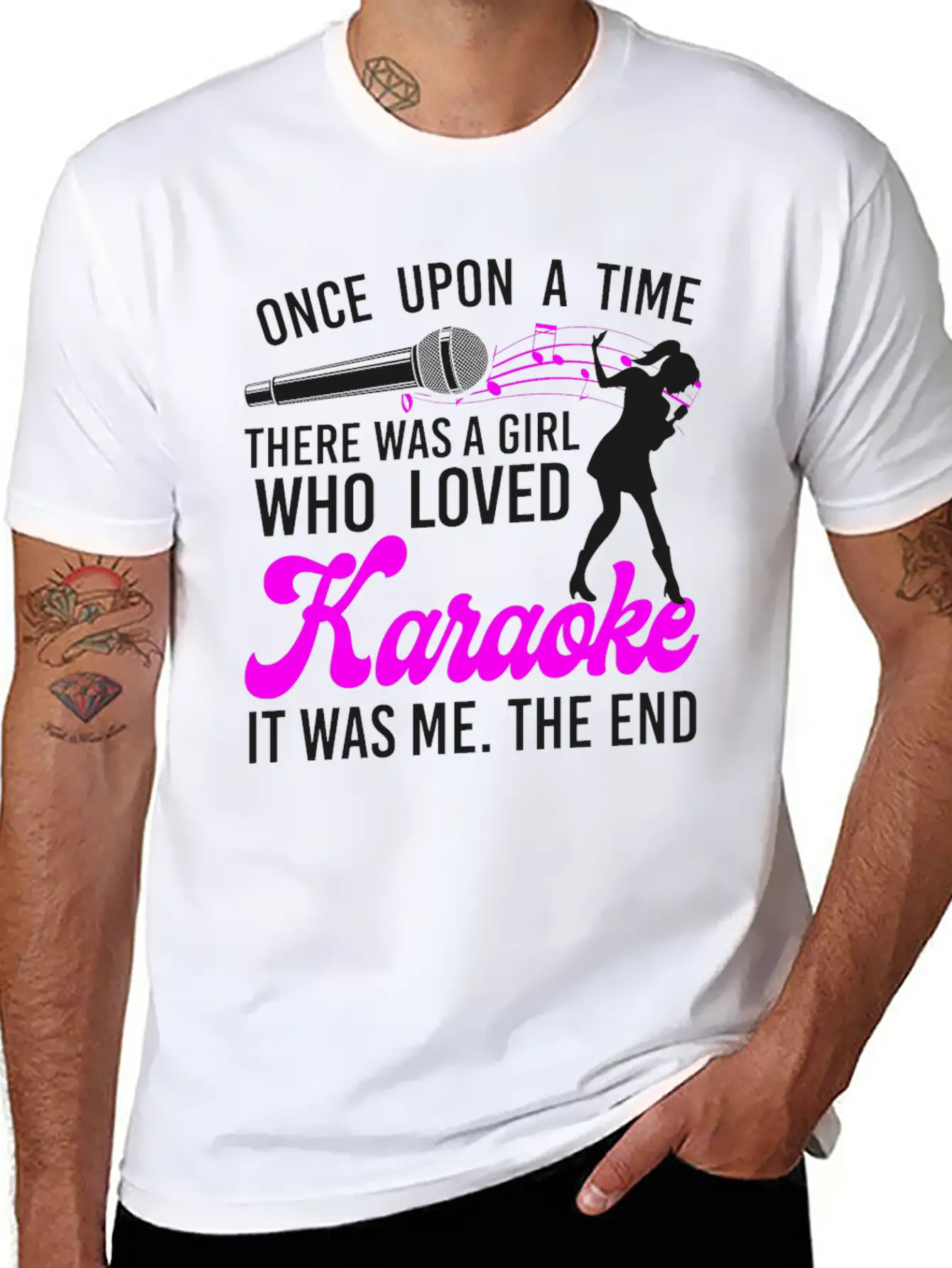 Karaoke Singer Once Upon A Time Classic Cotton Tee – Unisex Comfort For Any Season