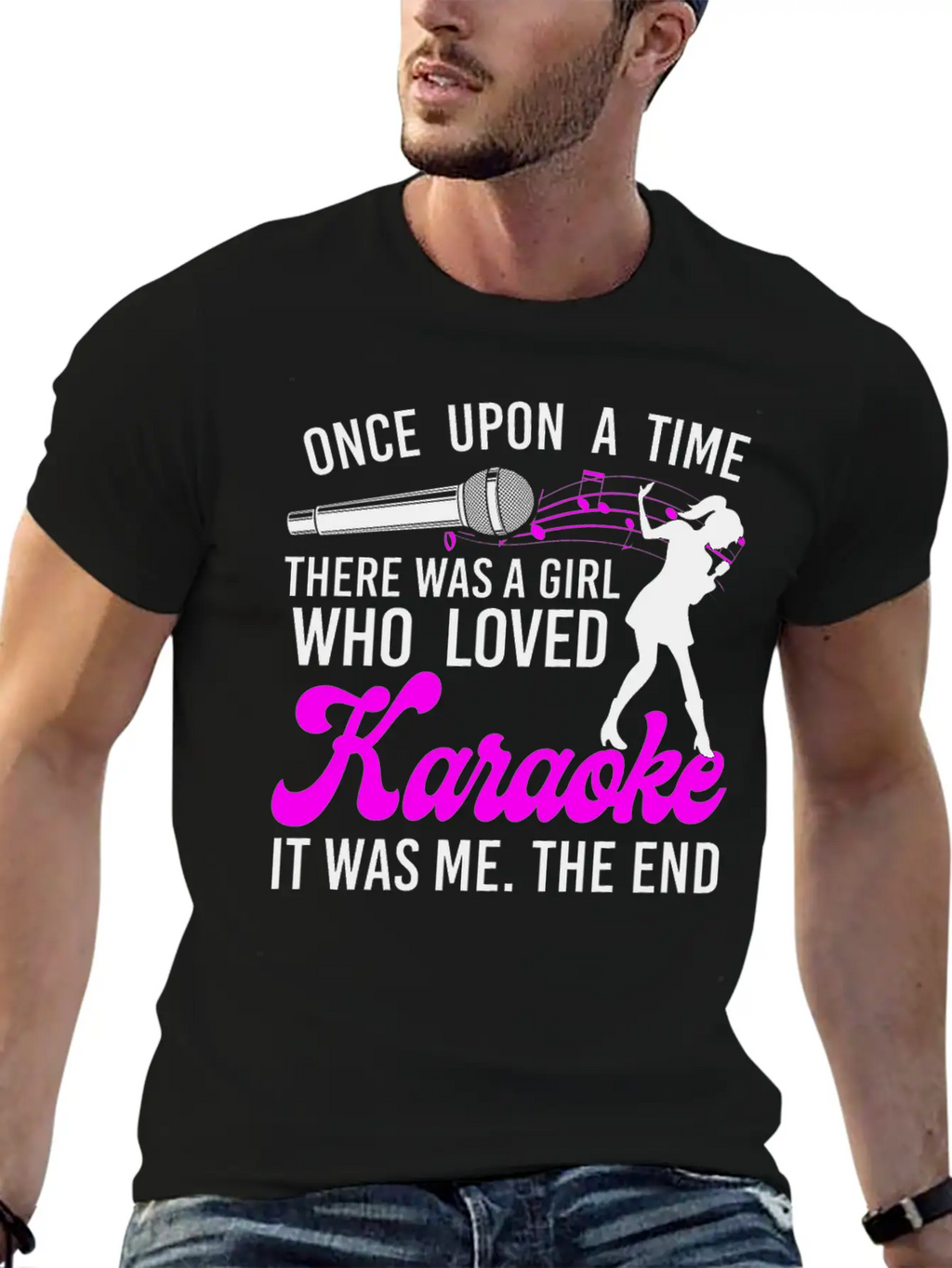 Karaoke Singer Once Upon A Time Classic Cotton Tee – Unisex Comfort For Any Season