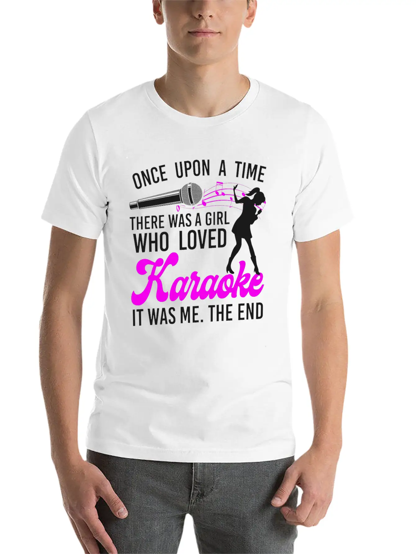 Karaoke Singer Once Upon A Time Classic Cotton Tee – Unisex Comfort For Any Season