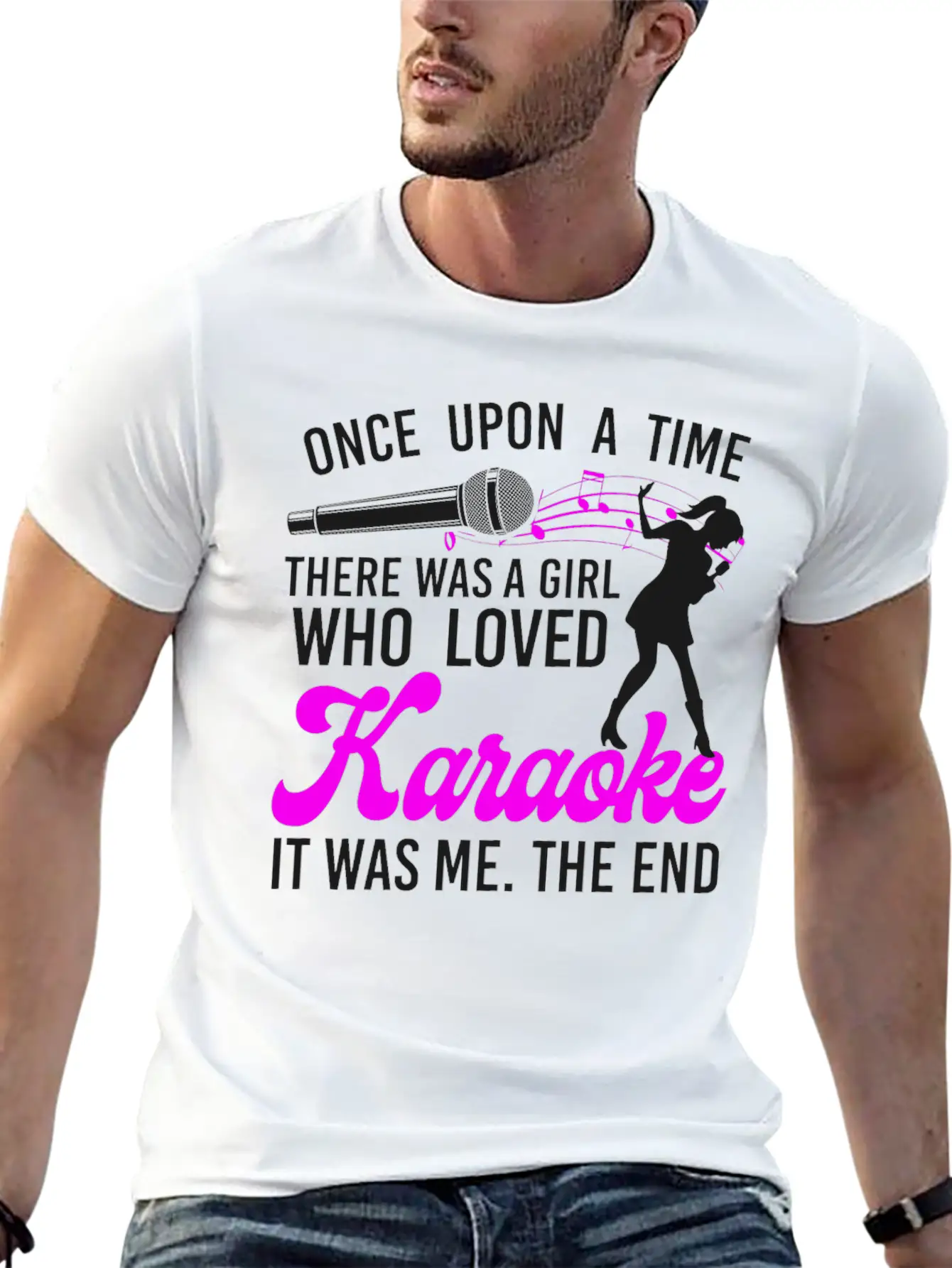 Karaoke Singer Once Upon A Time Classic Cotton Tee – Unisex Comfort For Any Season