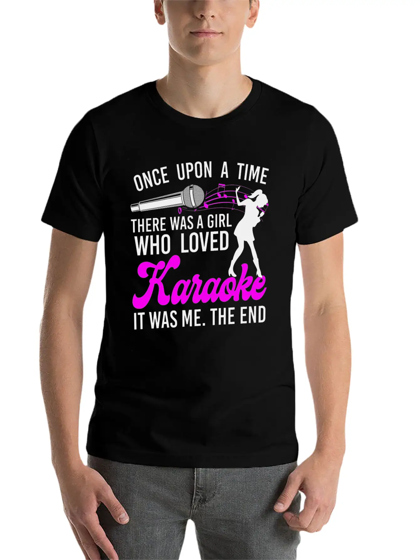 Karaoke Singer Once Upon A Time Classic Cotton Tee – Unisex Comfort For Any Season