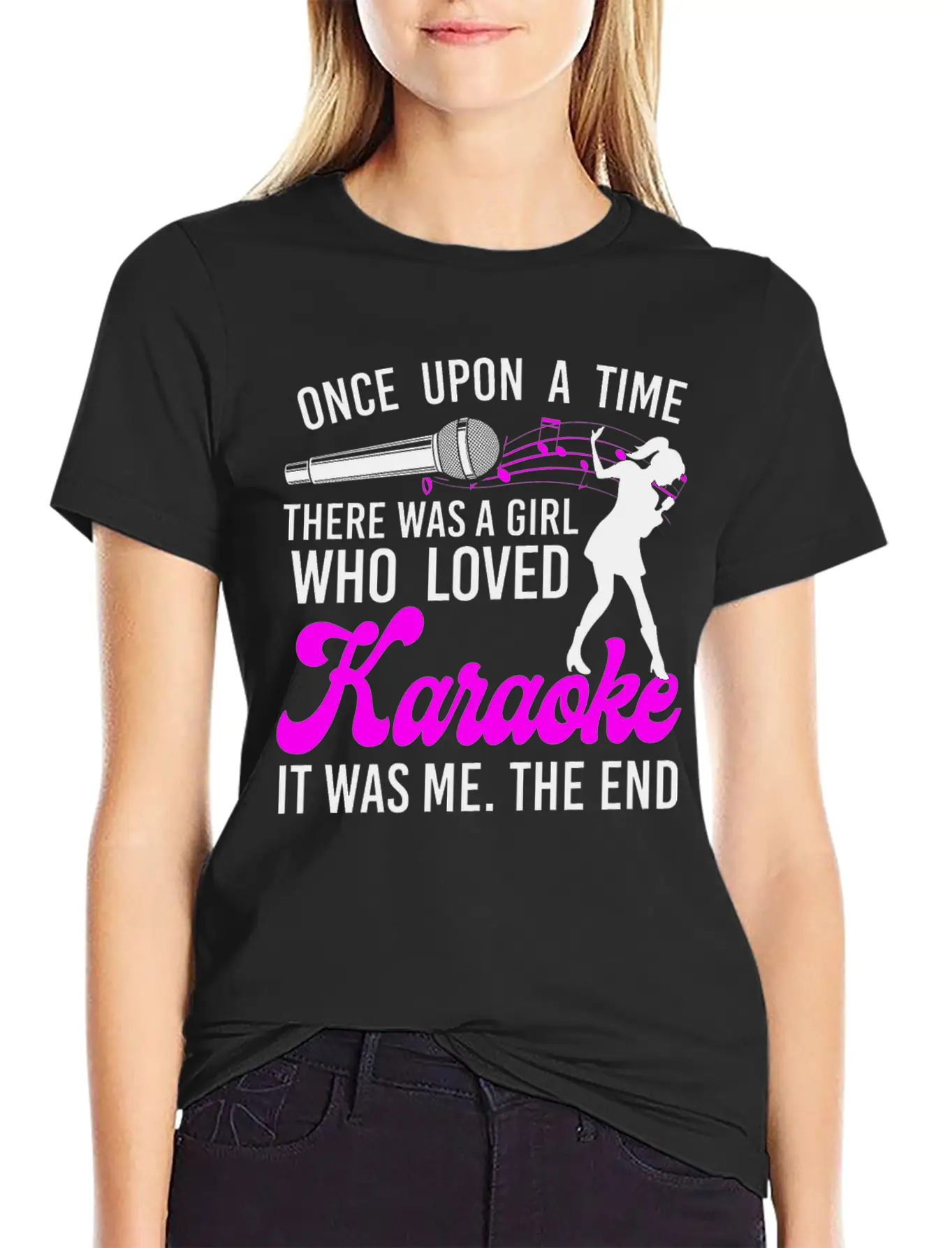 Karaoke Singer Once Upon A Time Classic Cotton Tee – Unisex Comfort For Any Season