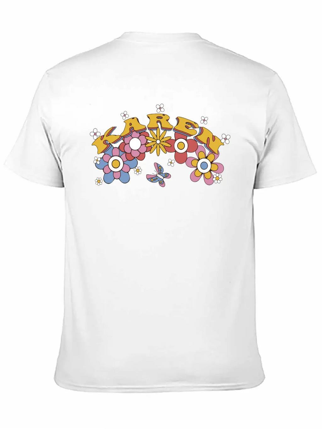 Karen Groovy Flower Tie Dye, Karen Hippie Flower Timeless Short Sleeve Tee – Comfy And Minimalist Design