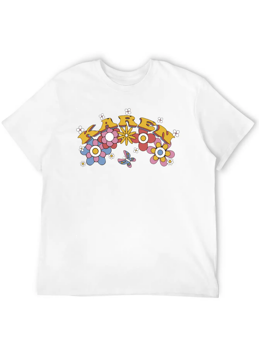 Karen Groovy Flower Tie Dye, Karen Hippie Flower Timeless Short Sleeve Tee – Comfy And Minimalist Design