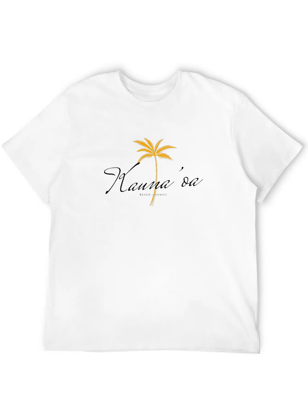 Kauna’Oa Beach, Hawaii Minimal Vintage Style Stylish Everyday T-Shirt – Unisex Basic Cotton Tee
