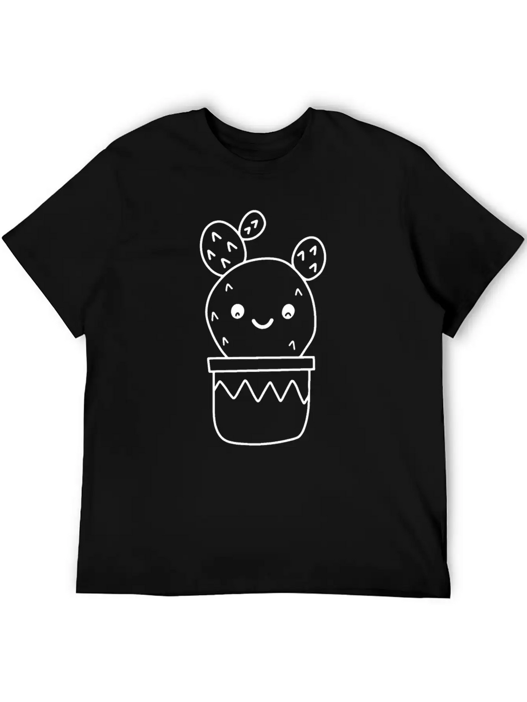 Kawaii Cactus Doodle Cactus Line Art Timeless Short Sleeve Tee – Comfy And Minimalist Design