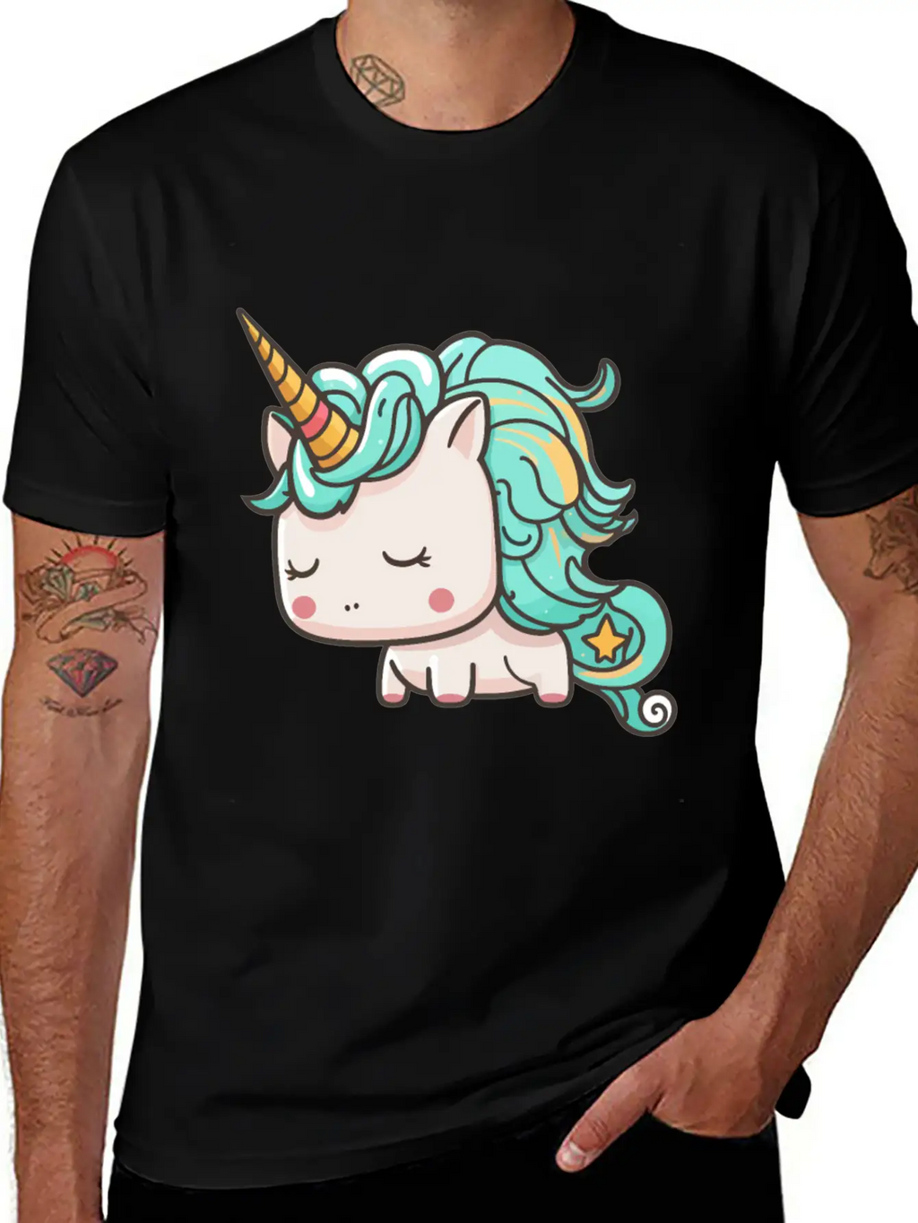 Kawaii Cartoon Unicorn Breathable Graphic T-Shirt – Perfect For Casual Days