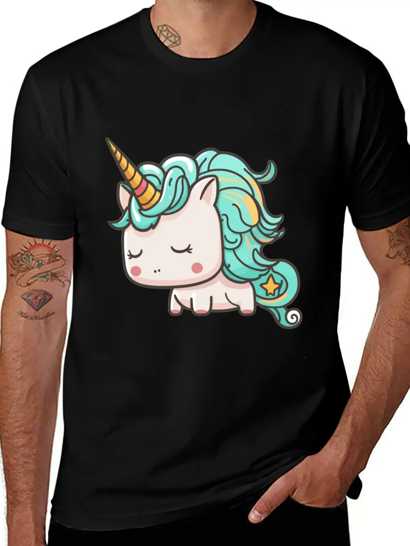 Kawaii Cartoon Unicorn Breathable Graphic T-Shirt – Perfect For Casual Days
