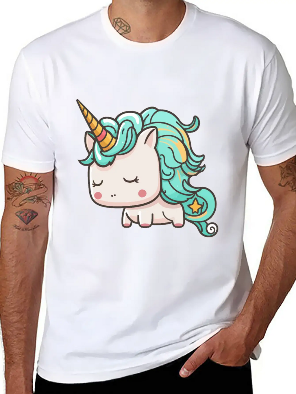 Kawaii Cartoon Unicorn Breathable Graphic T-Shirt – Perfect For Casual Days