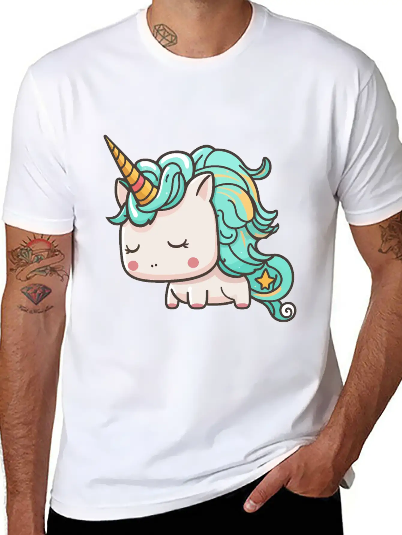 Kawaii Cartoon Unicorn Breathable Graphic T-Shirt – Perfect For Casual Days