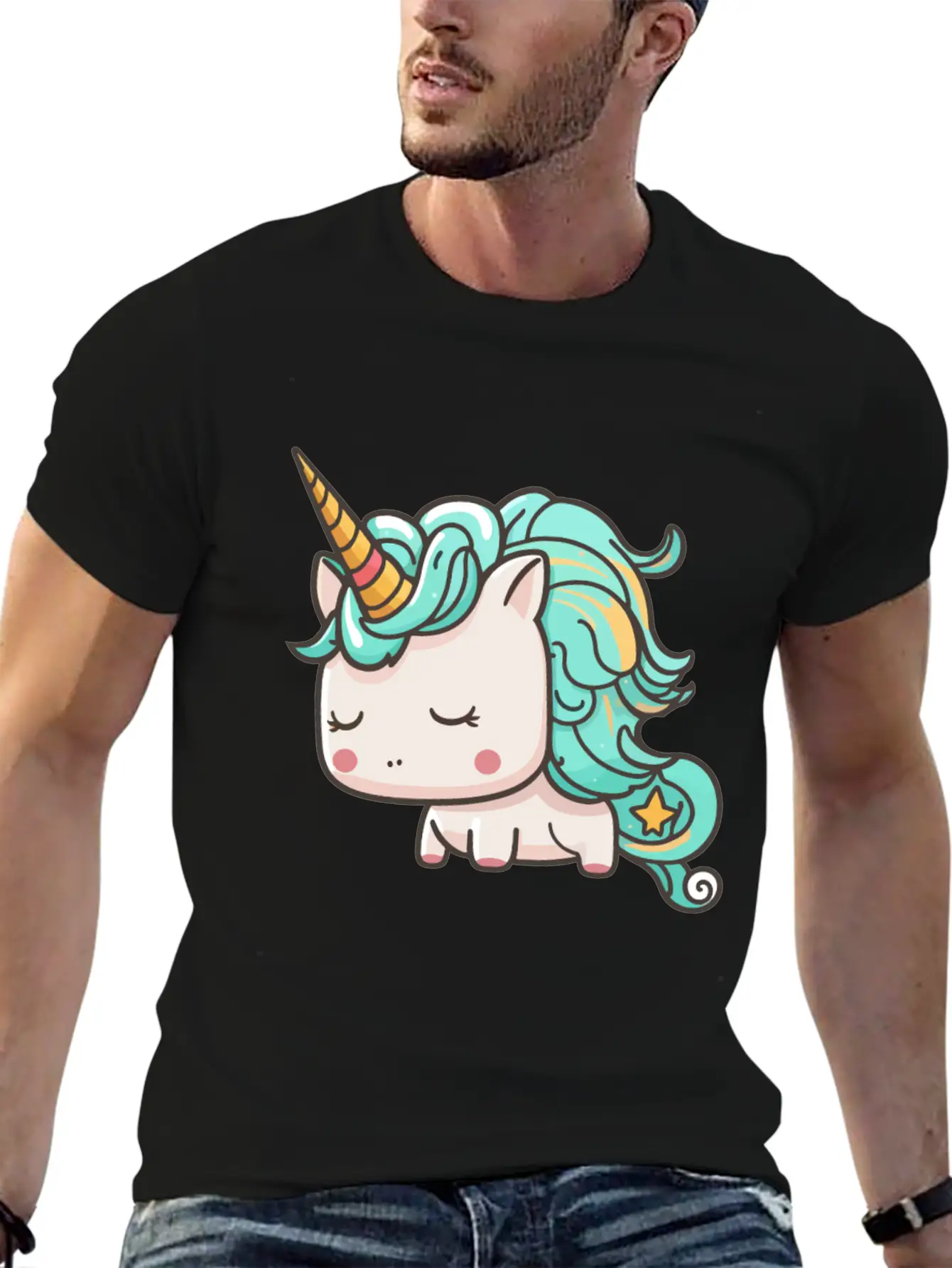 Kawaii Cartoon Unicorn Breathable Graphic T-Shirt – Perfect For Casual Days