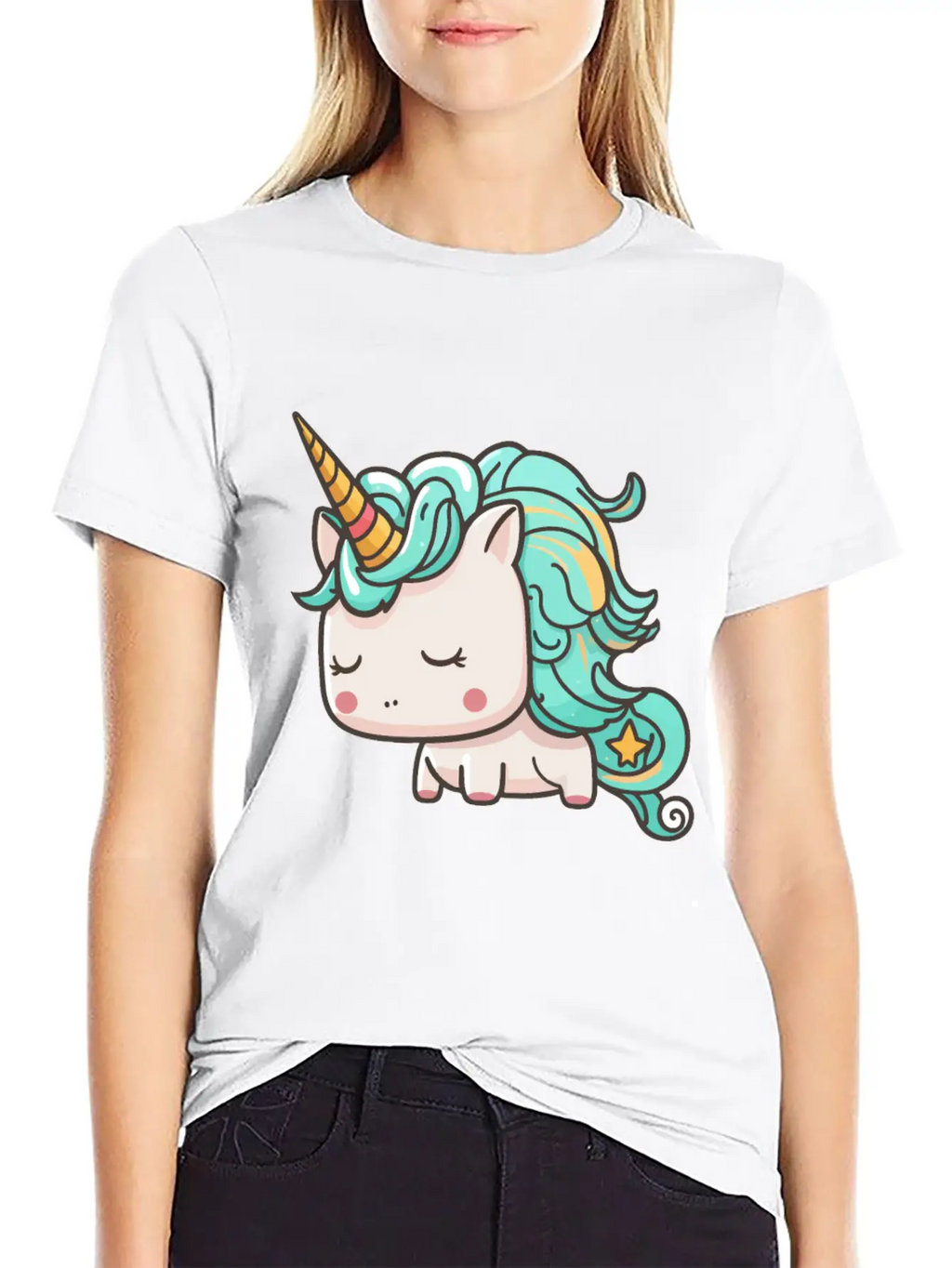 Kawaii Cartoon Unicorn Breathable Graphic T-Shirt – Perfect For Casual Days