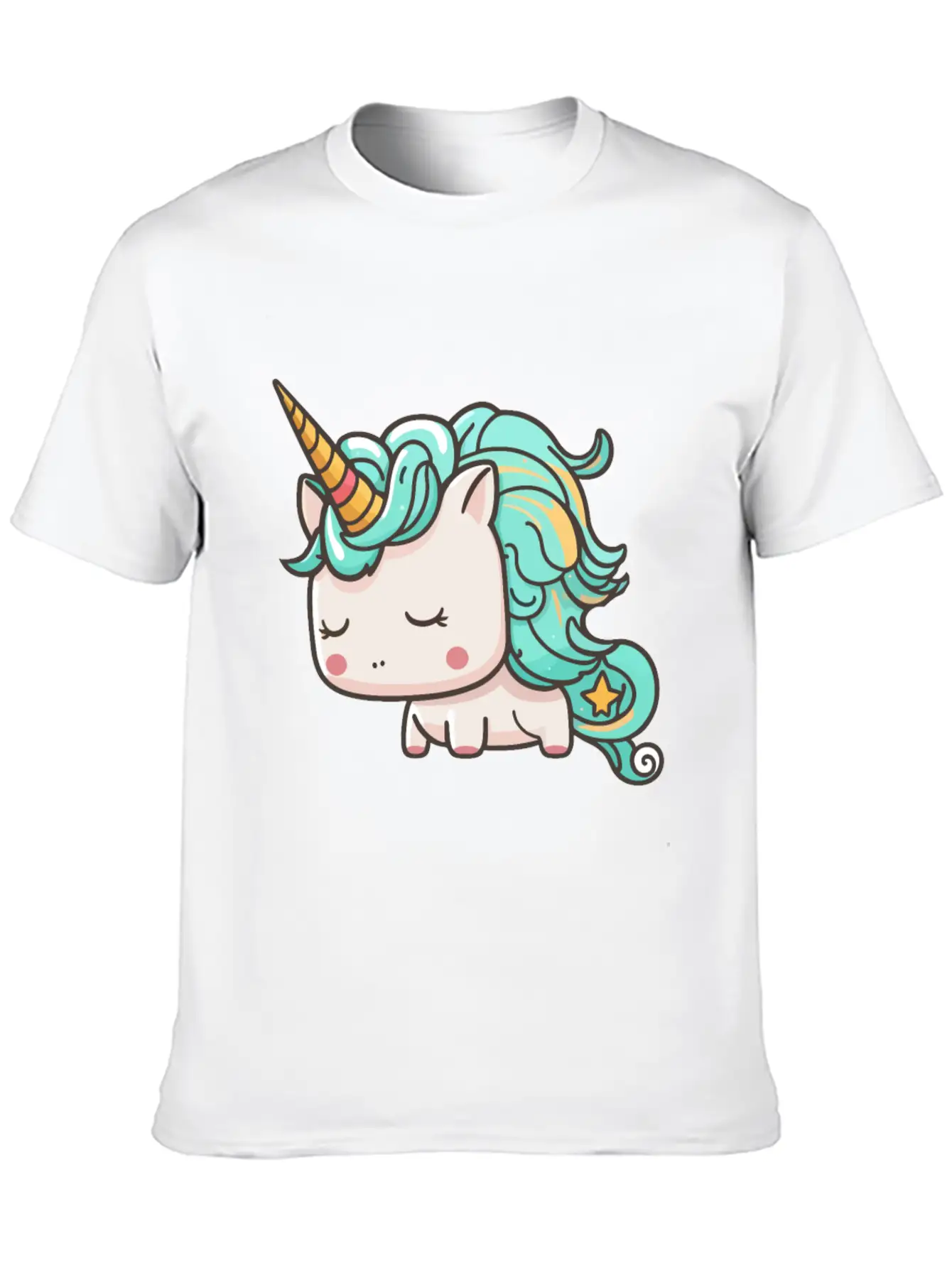 Kawaii Cartoon Unicorn Breathable Graphic T-Shirt – Perfect For Casual Days