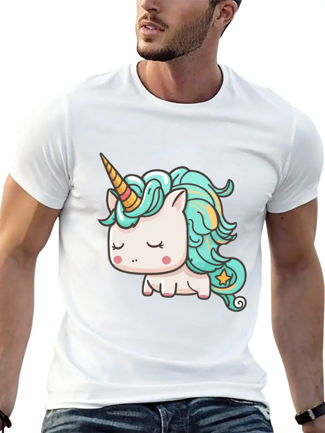 Kawaii Cartoon Unicorn Breathable Graphic T-Shirt – Perfect For Casual Days