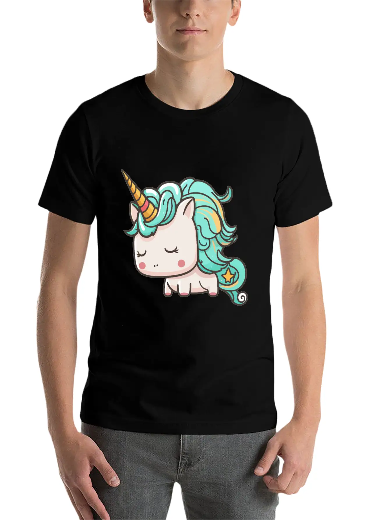 Kawaii Cartoon Unicorn Breathable Graphic T-Shirt – Perfect For Casual Days
